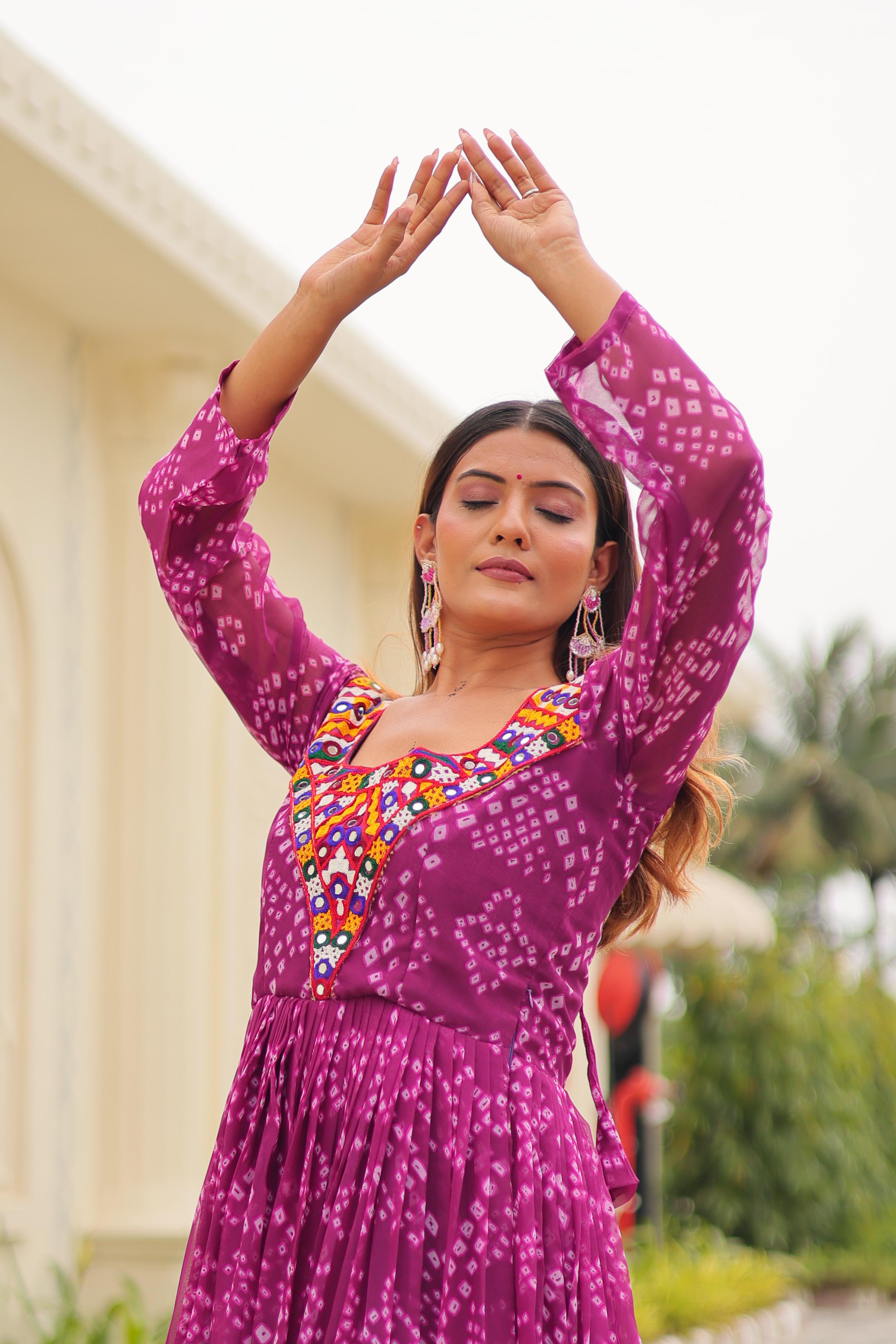 Lavender Gamthi Gown