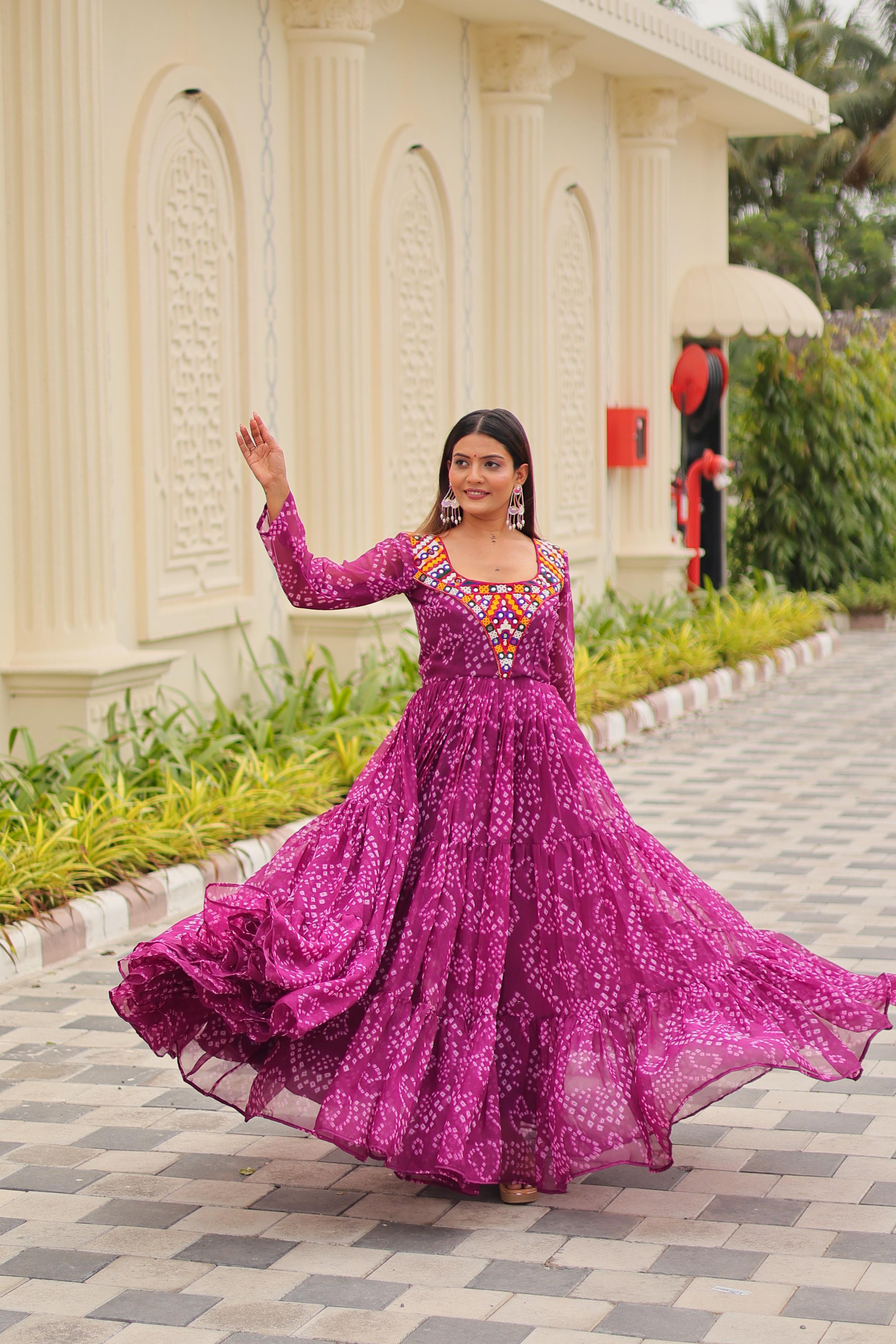 Lavender Gamthi Gown