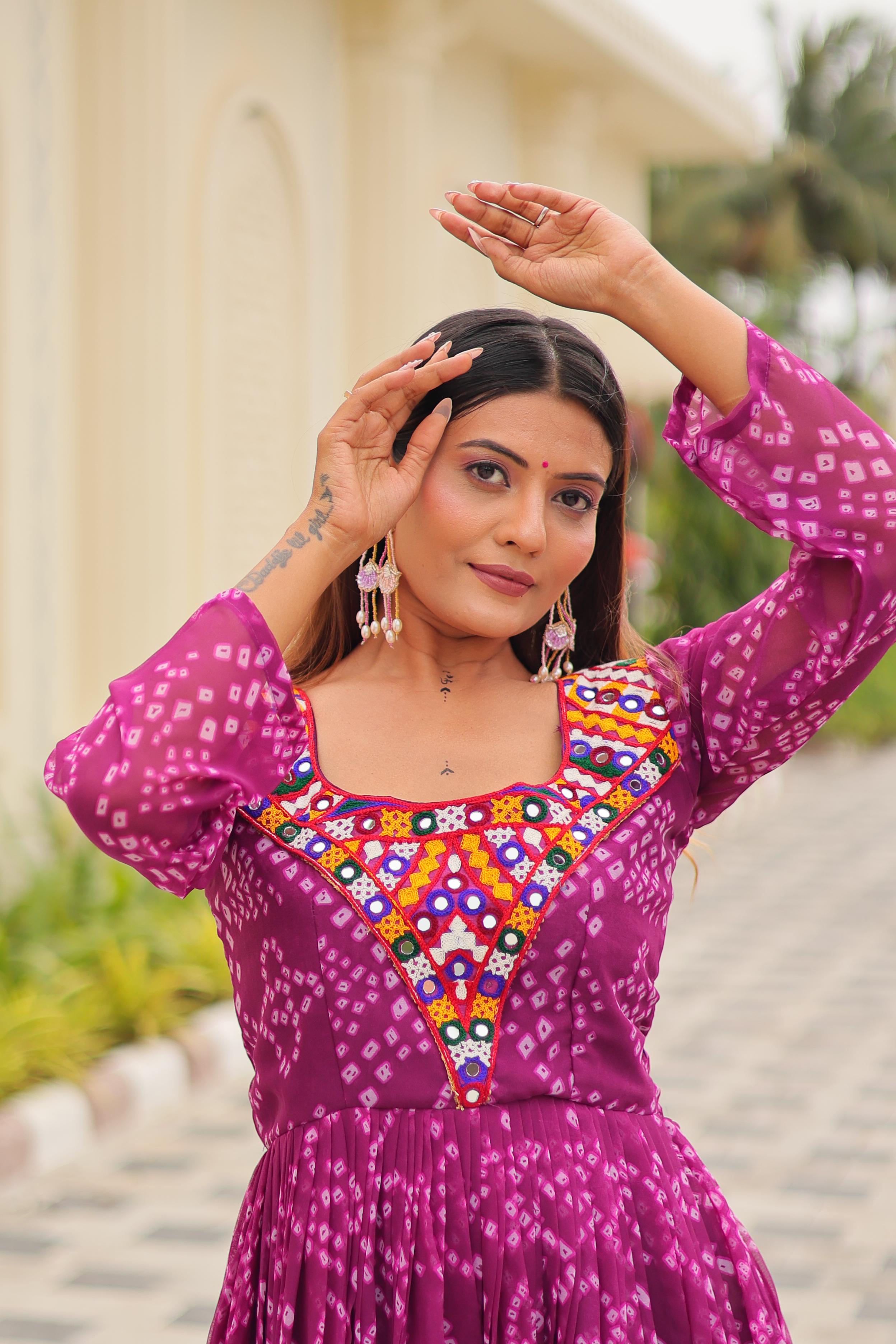 Lavender Gamthi Gown