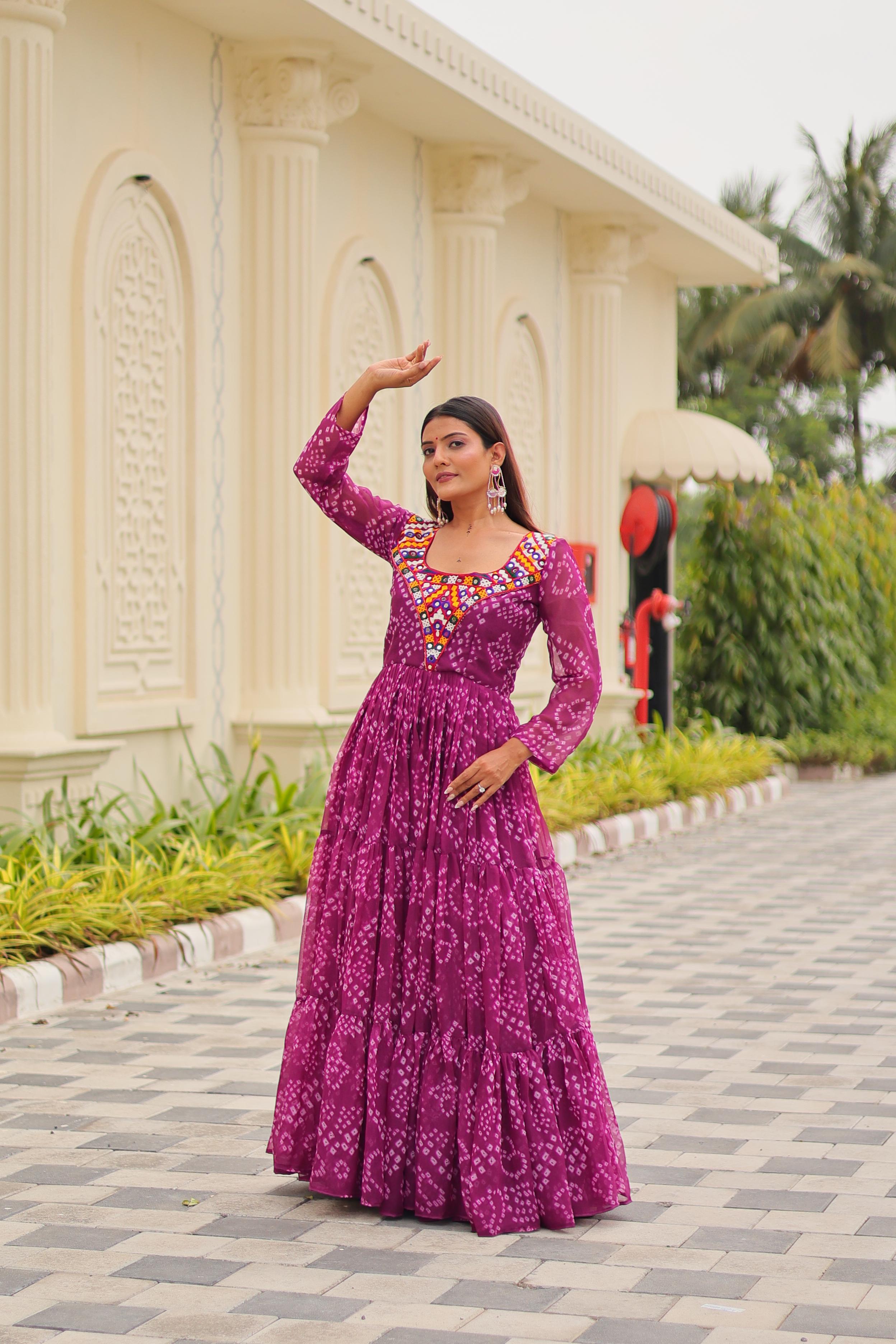 Lavender Gamthi Gown