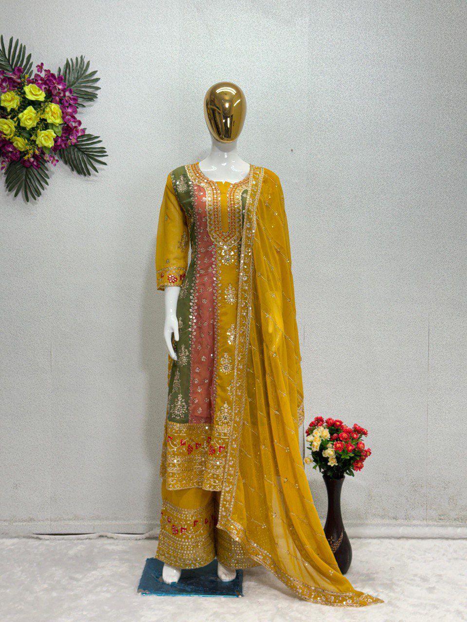 Beautiful Georgette Sequences Work Salwar Suit