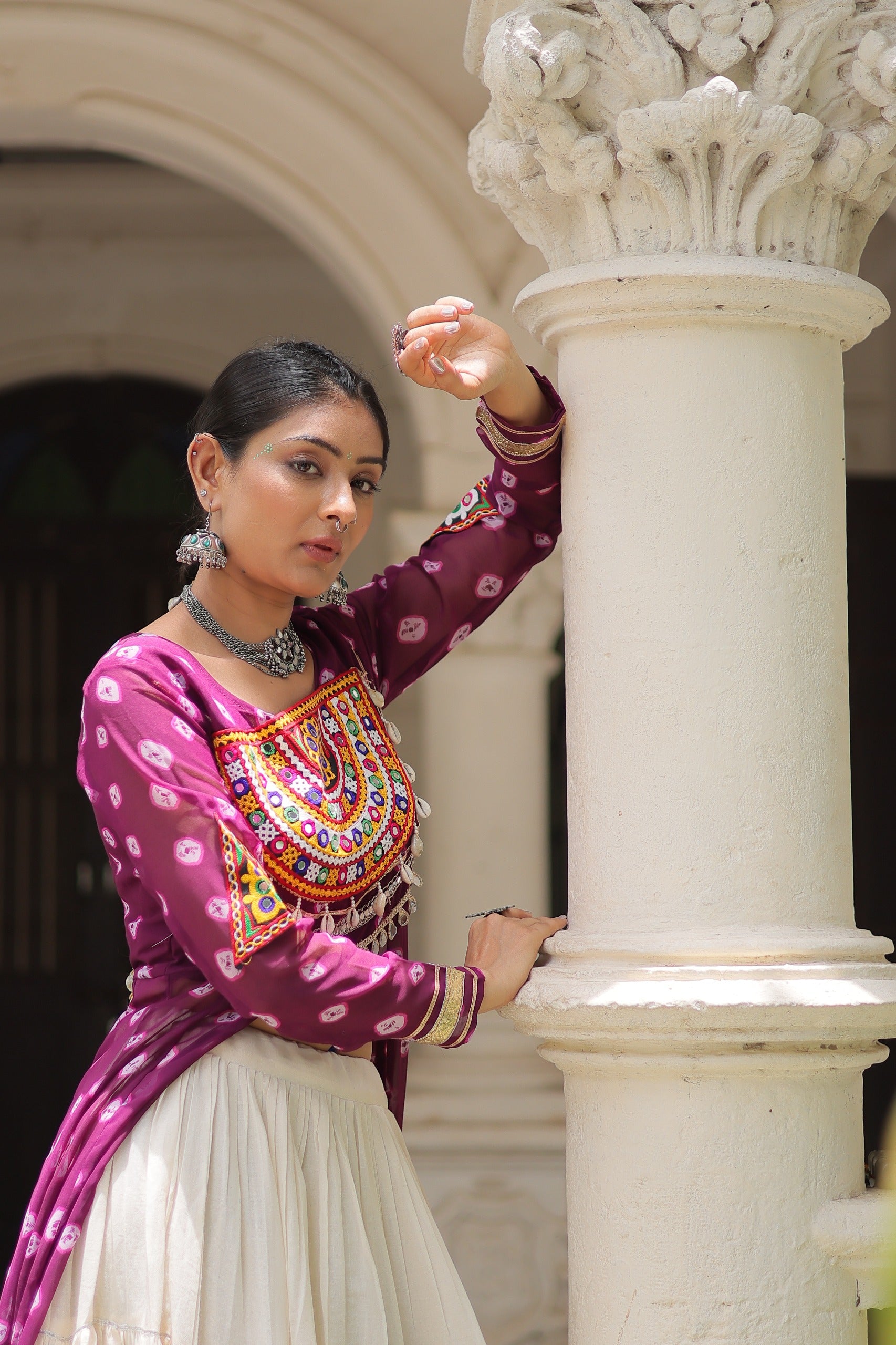 Bandhani Print Lehenga Kurti Set