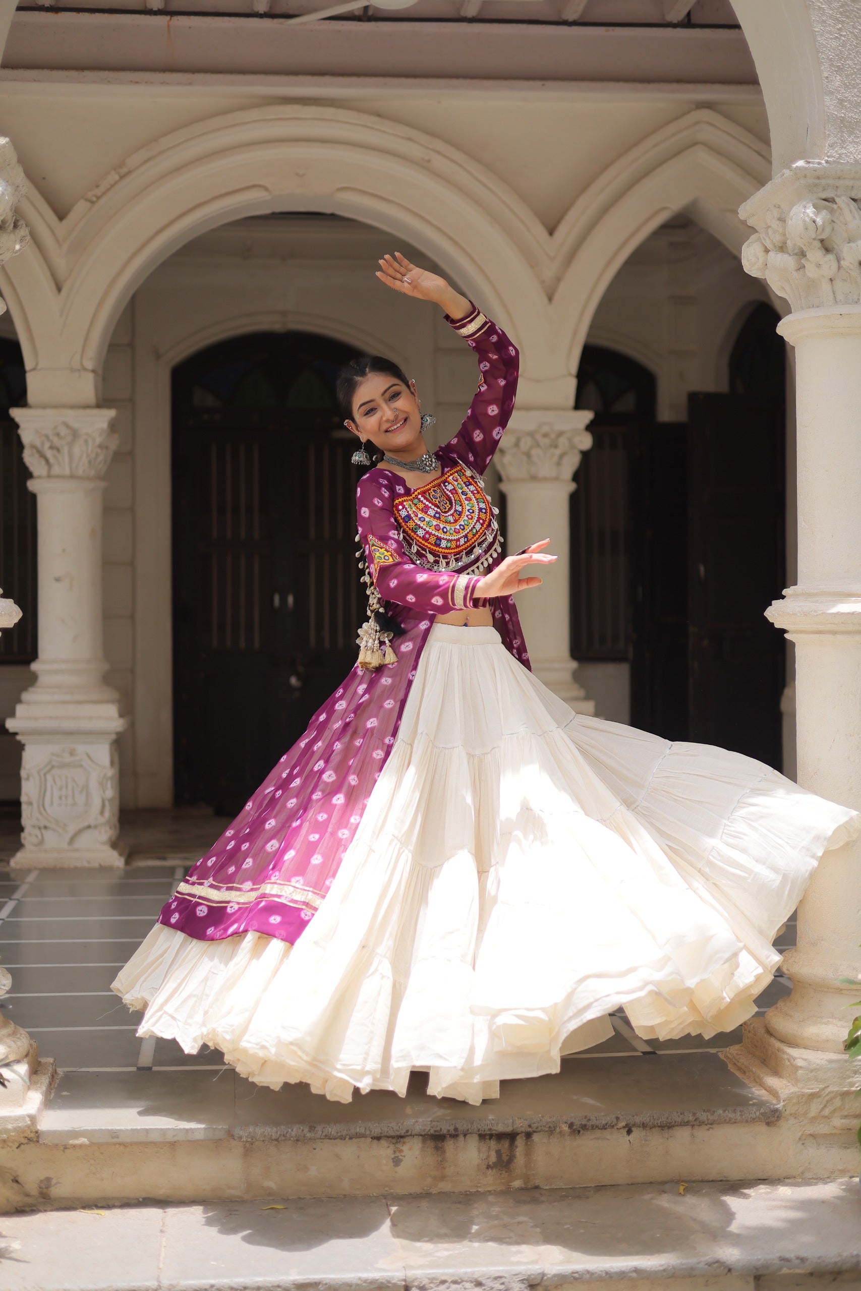 Bandhani Print Lehenga Kurti Set