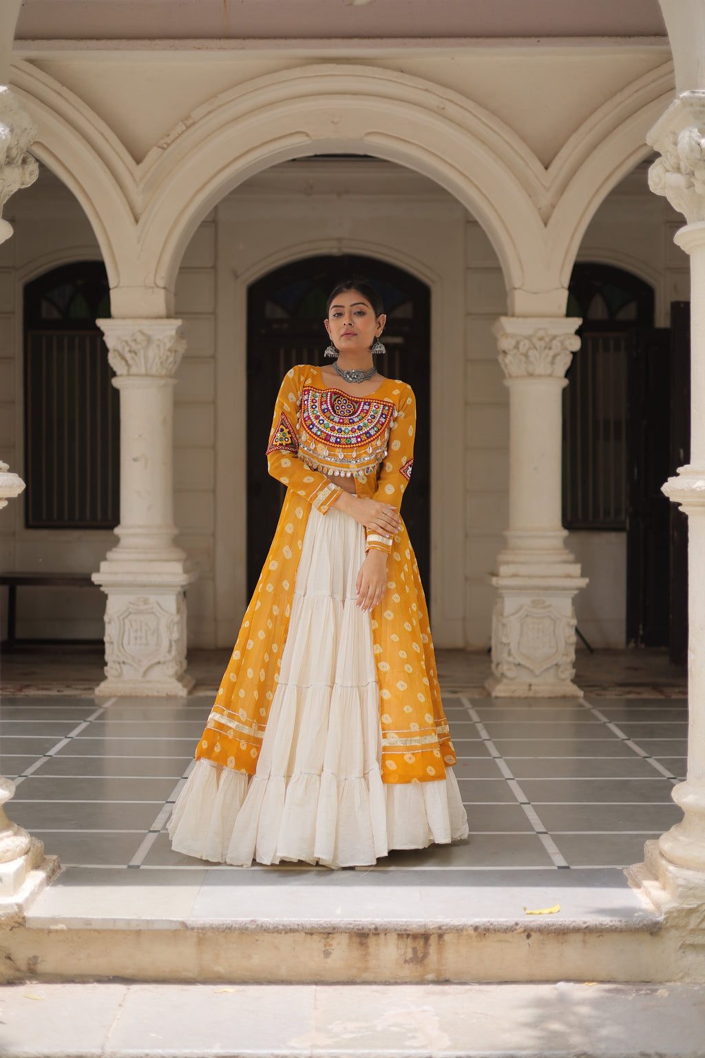 Bandhani Print Lehenga Kurti Set