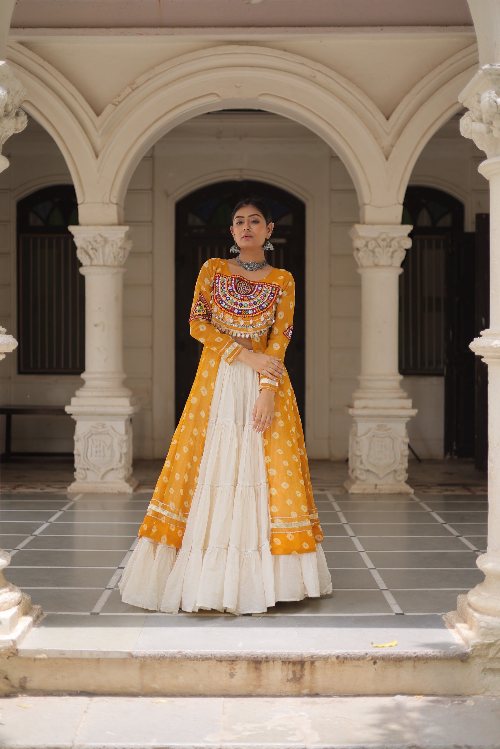Bandhani Print Lehenga Kurti Set