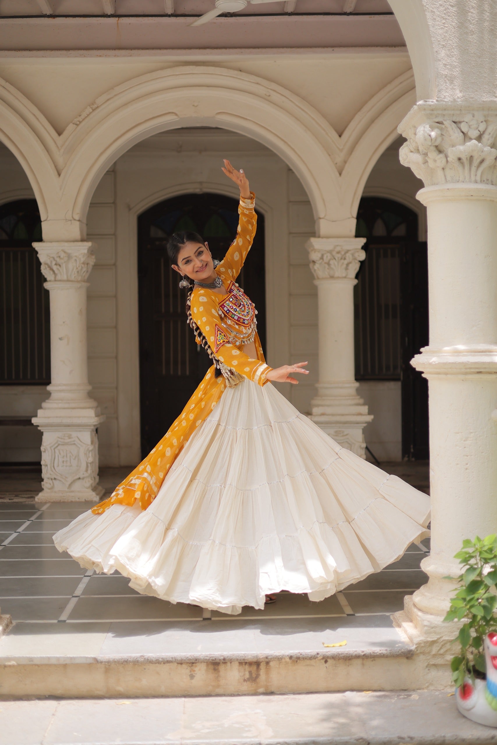 Bandhani Print Lehenga Kurti Set