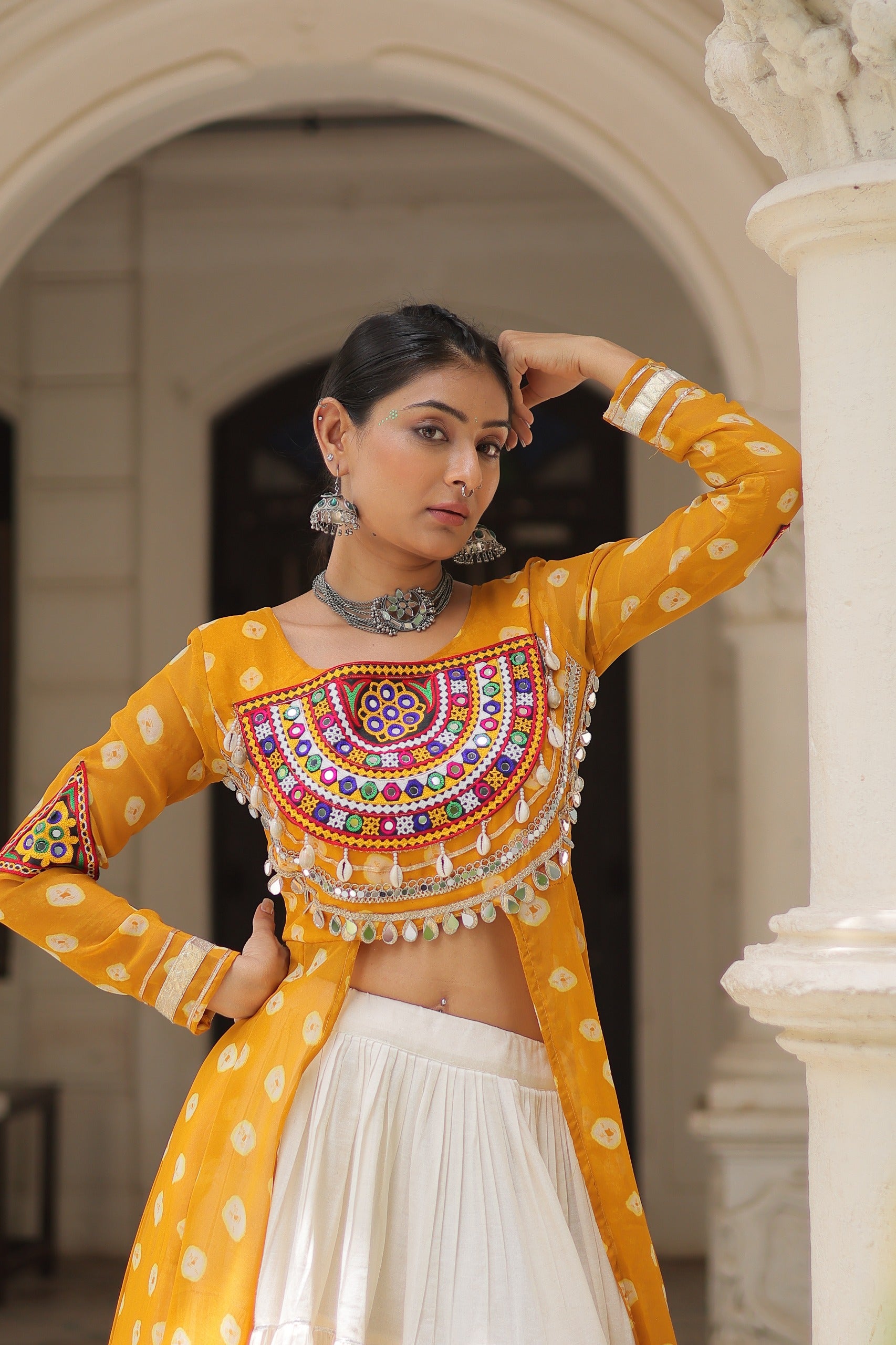 Bandhani Print Lehenga Kurti Set