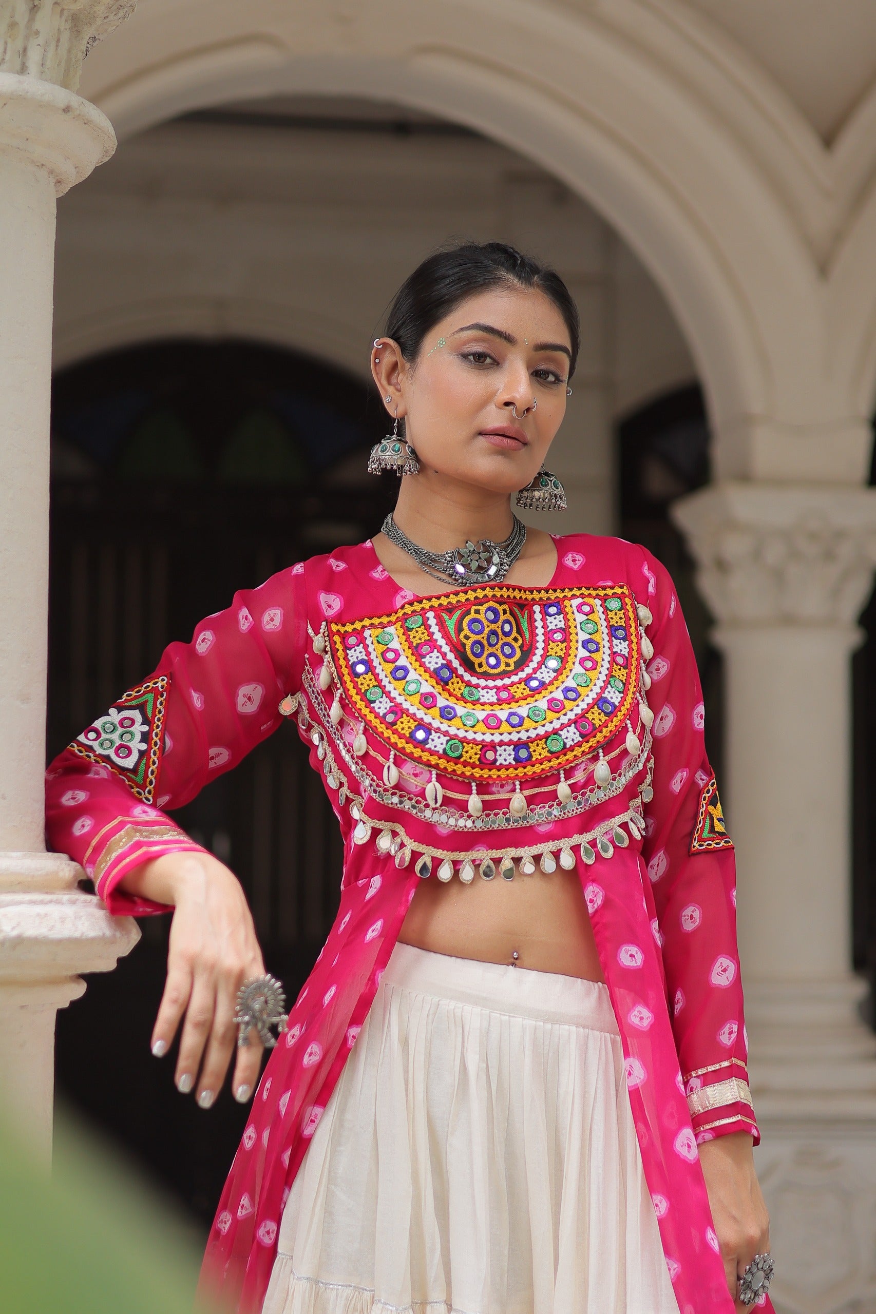 Bandhani Print Lehenga Kurti Set