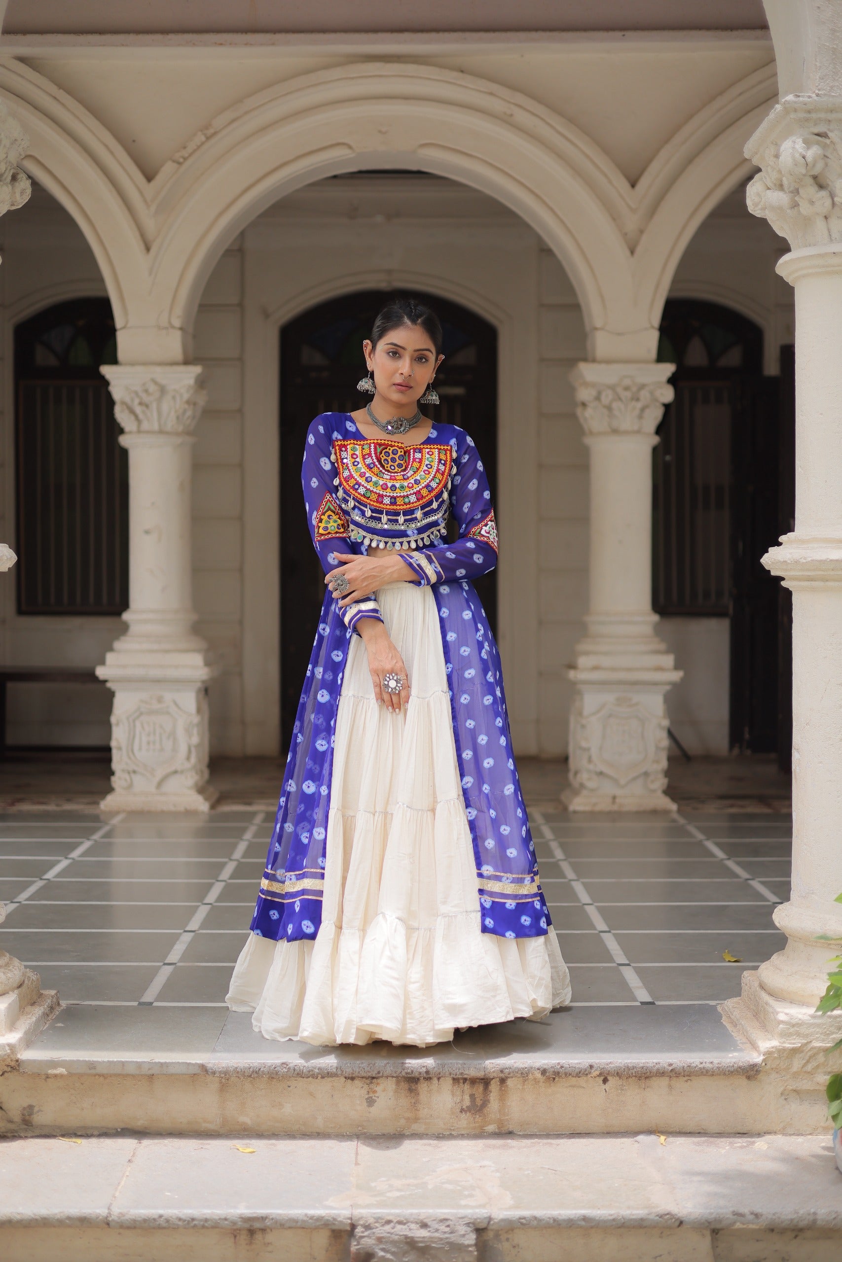 Bandhani Print Lehenga Kurti Set