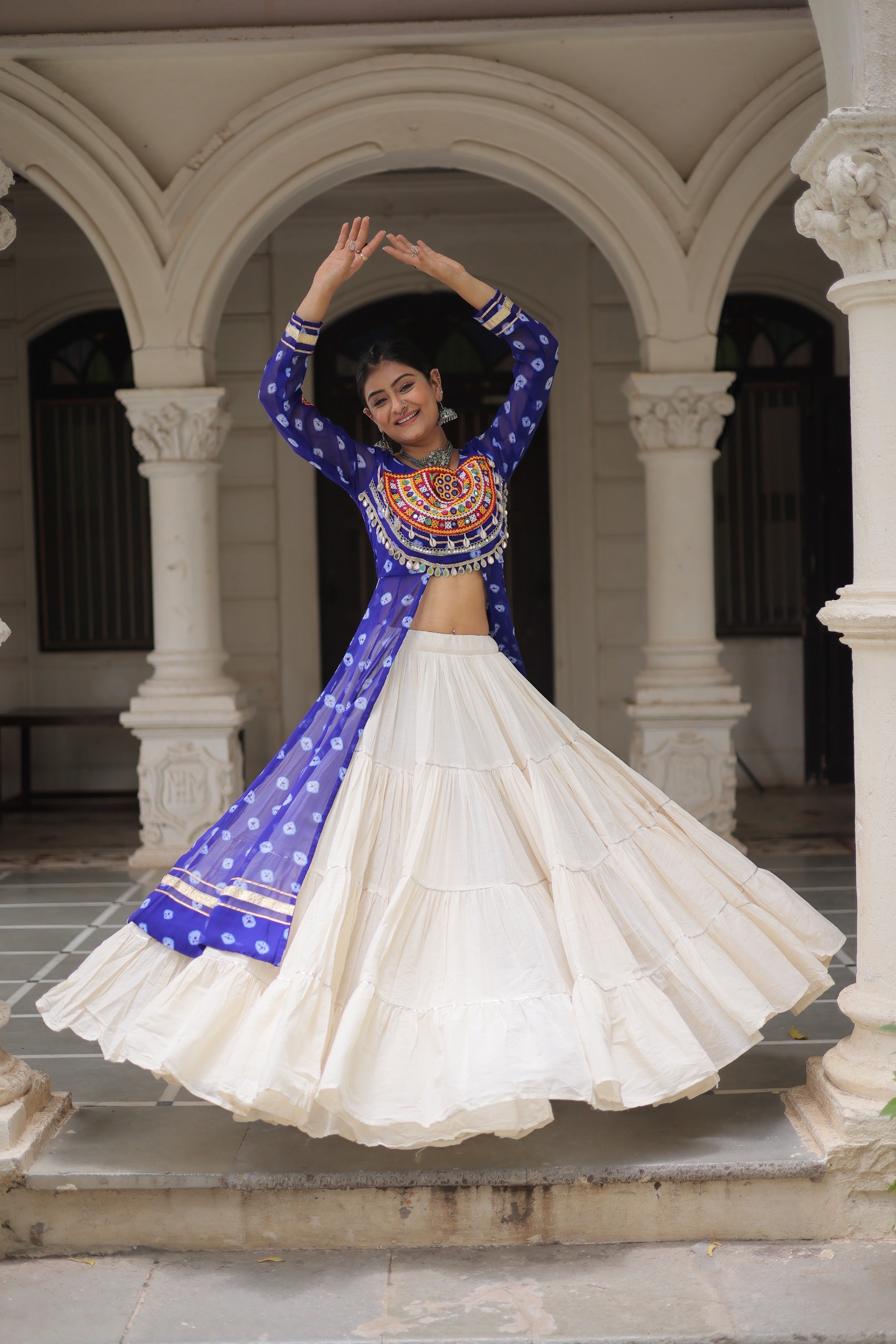 Bandhani Print Lehenga Kurti Set