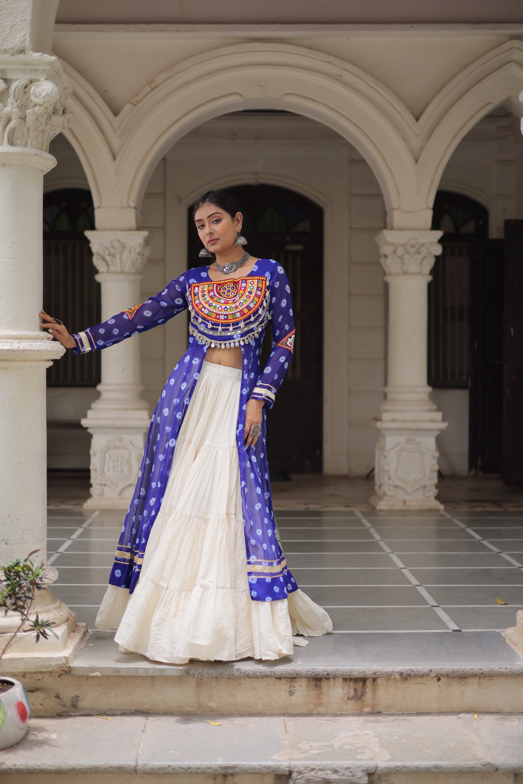 Bandhani Print Lehenga Kurti Set