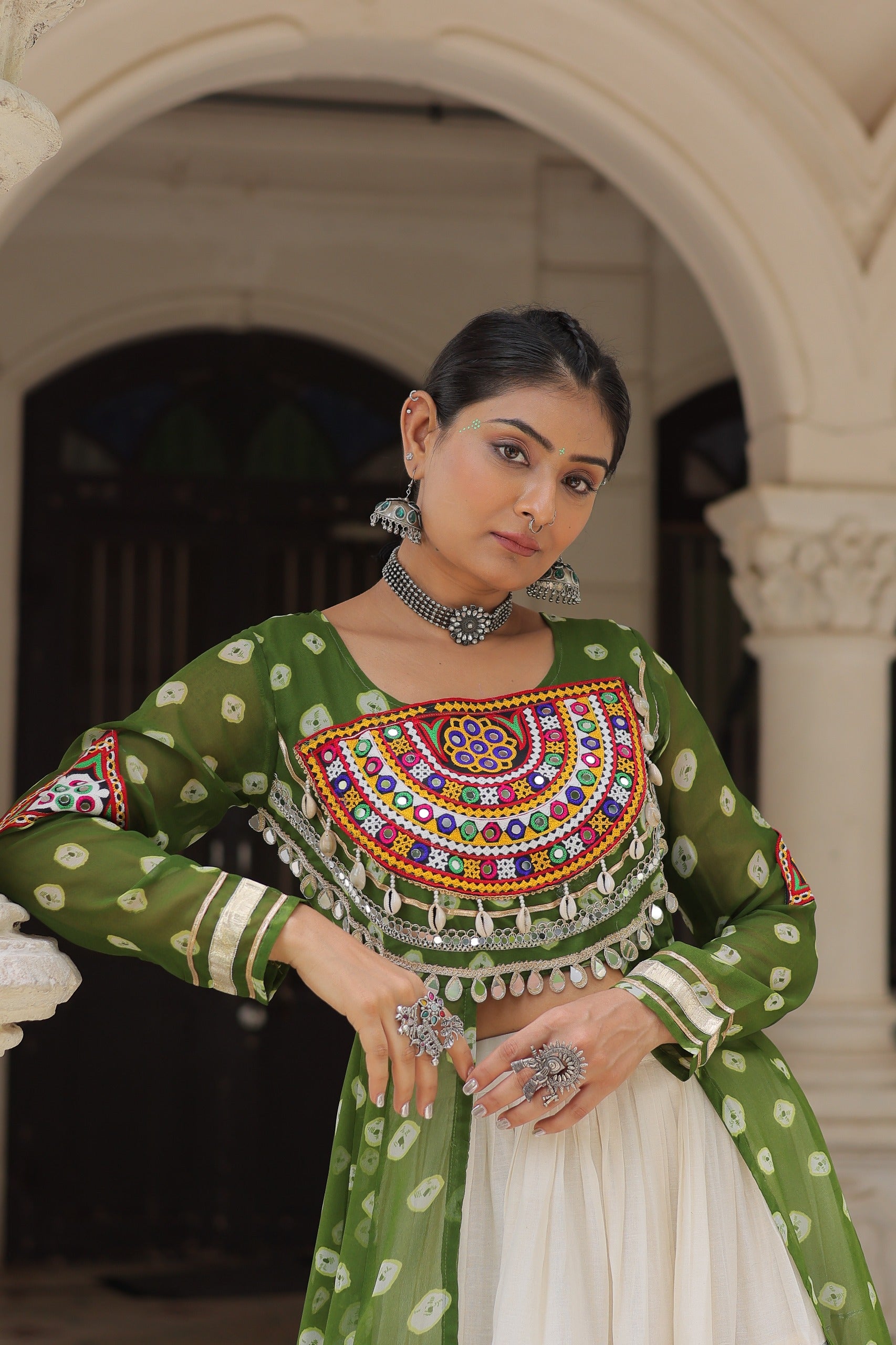 Bandhani Print Lehenga Kurti Set