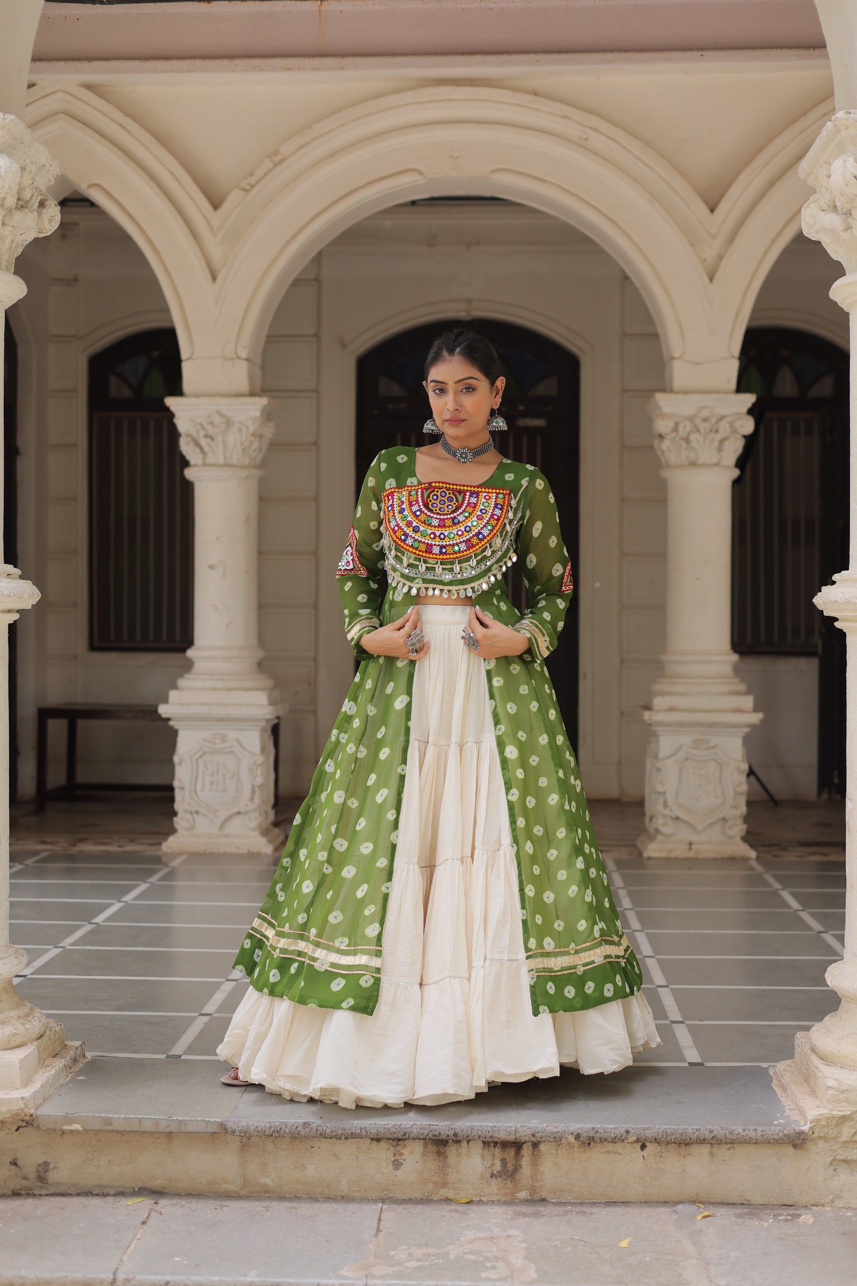 Bandhani Print Lehenga Kurti Set
