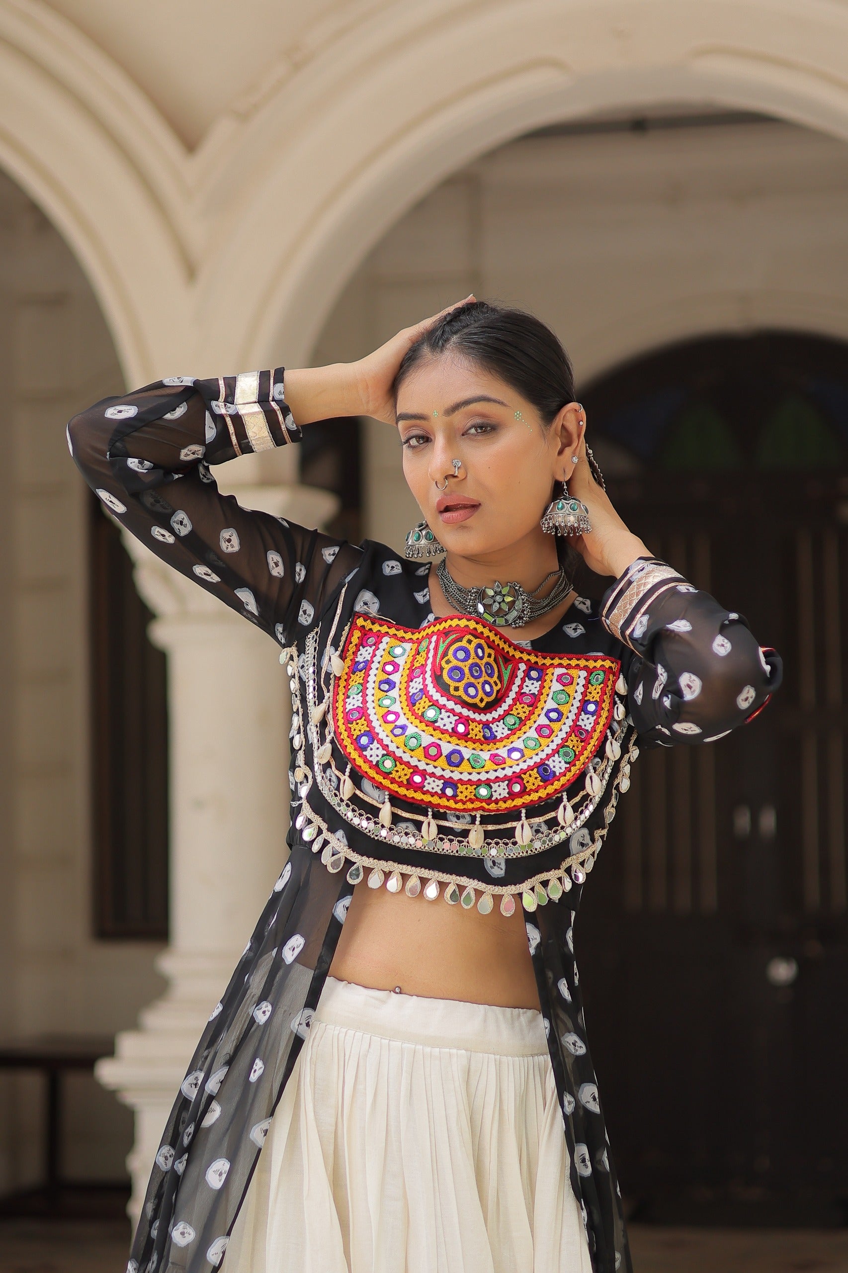 Bandhani Print Lehenga Kurti Set