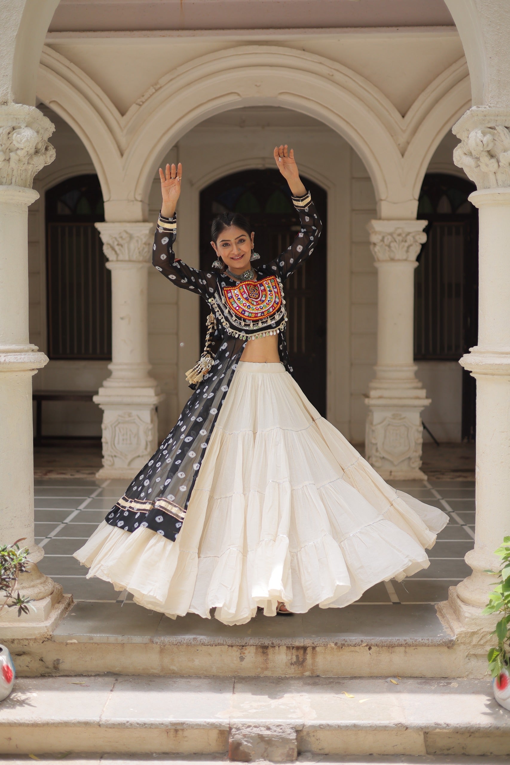 Bandhani Print Lehenga Kurti Set