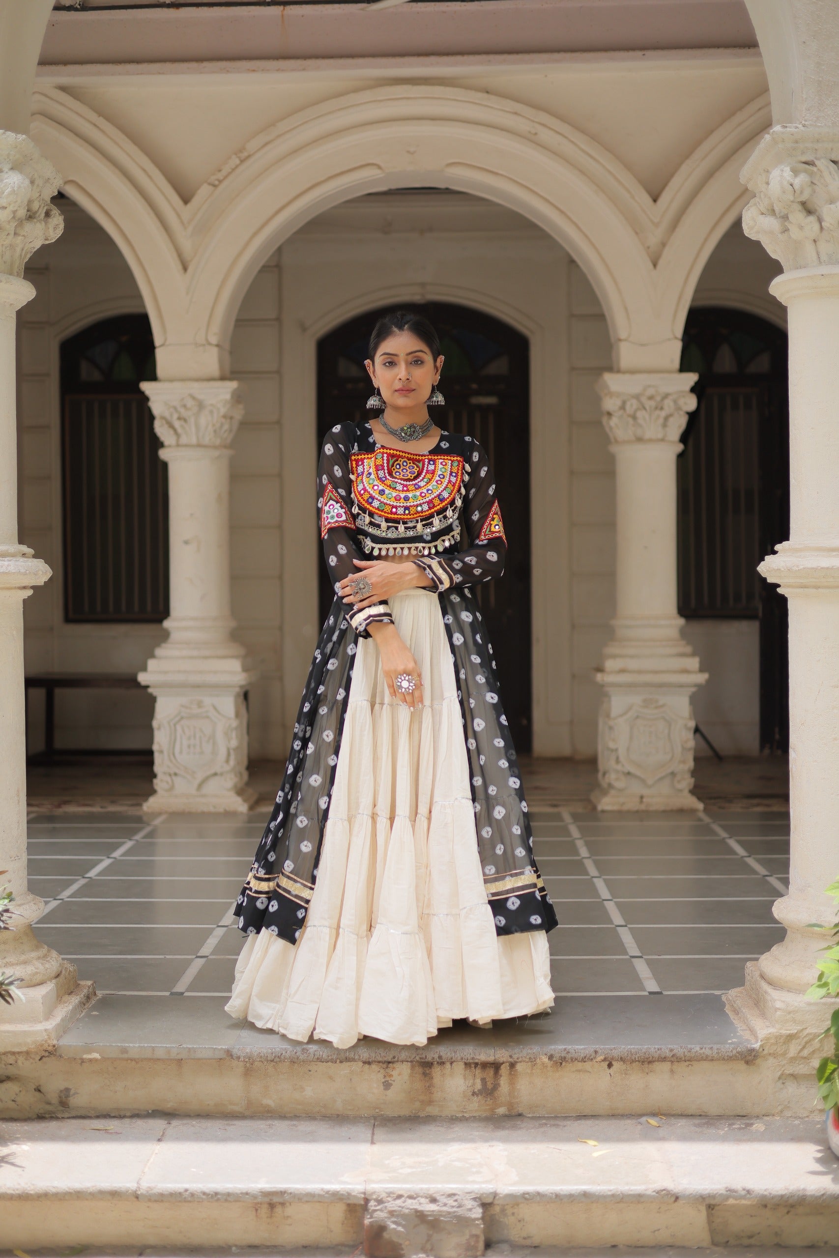 Bandhani Print Lehenga Kurti Set