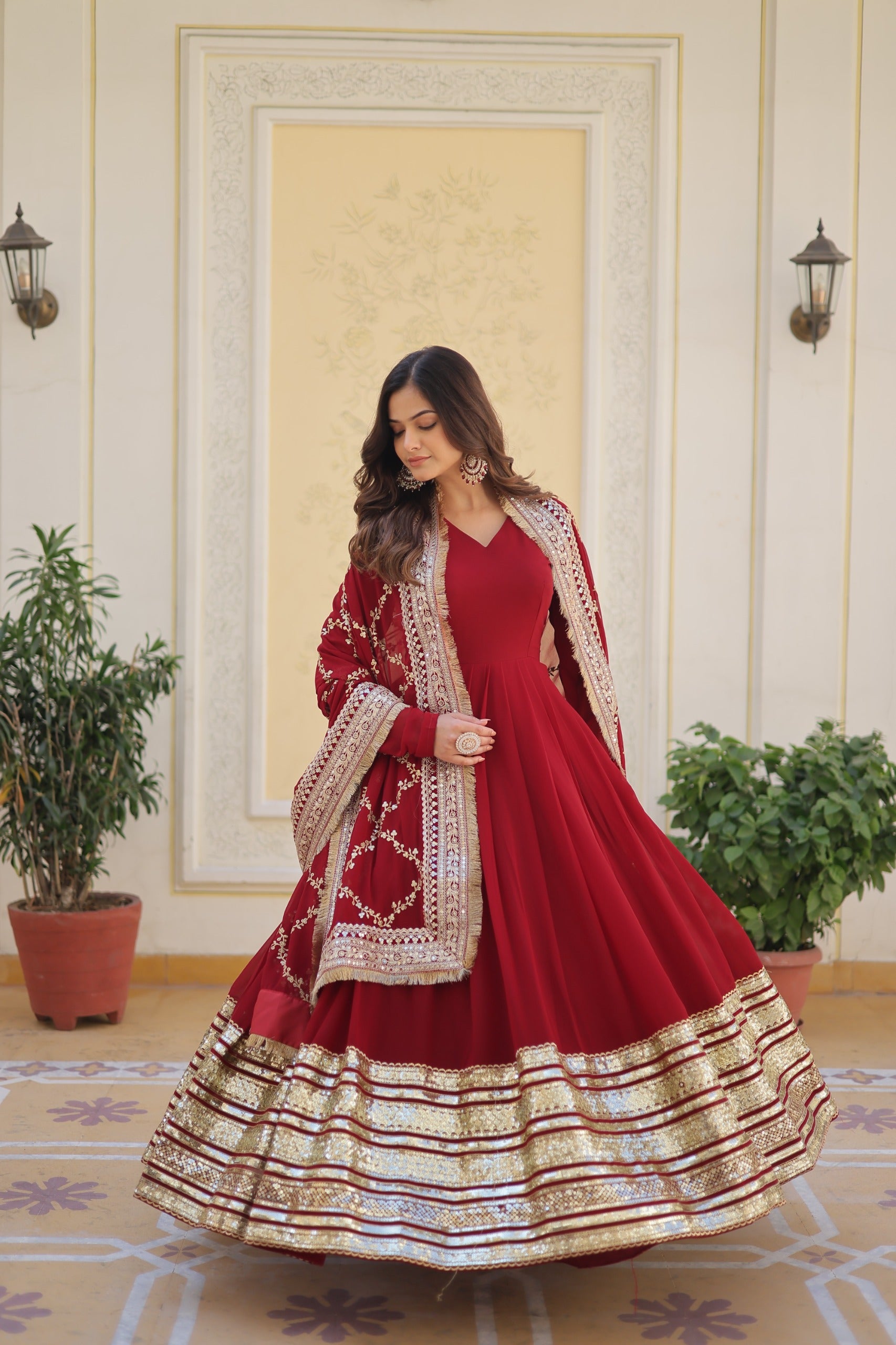 Women Embroidered Anarkali Kurta Set
