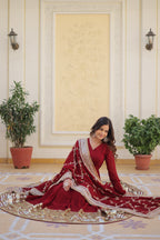Women Embroidered Anarkali Kurta Set