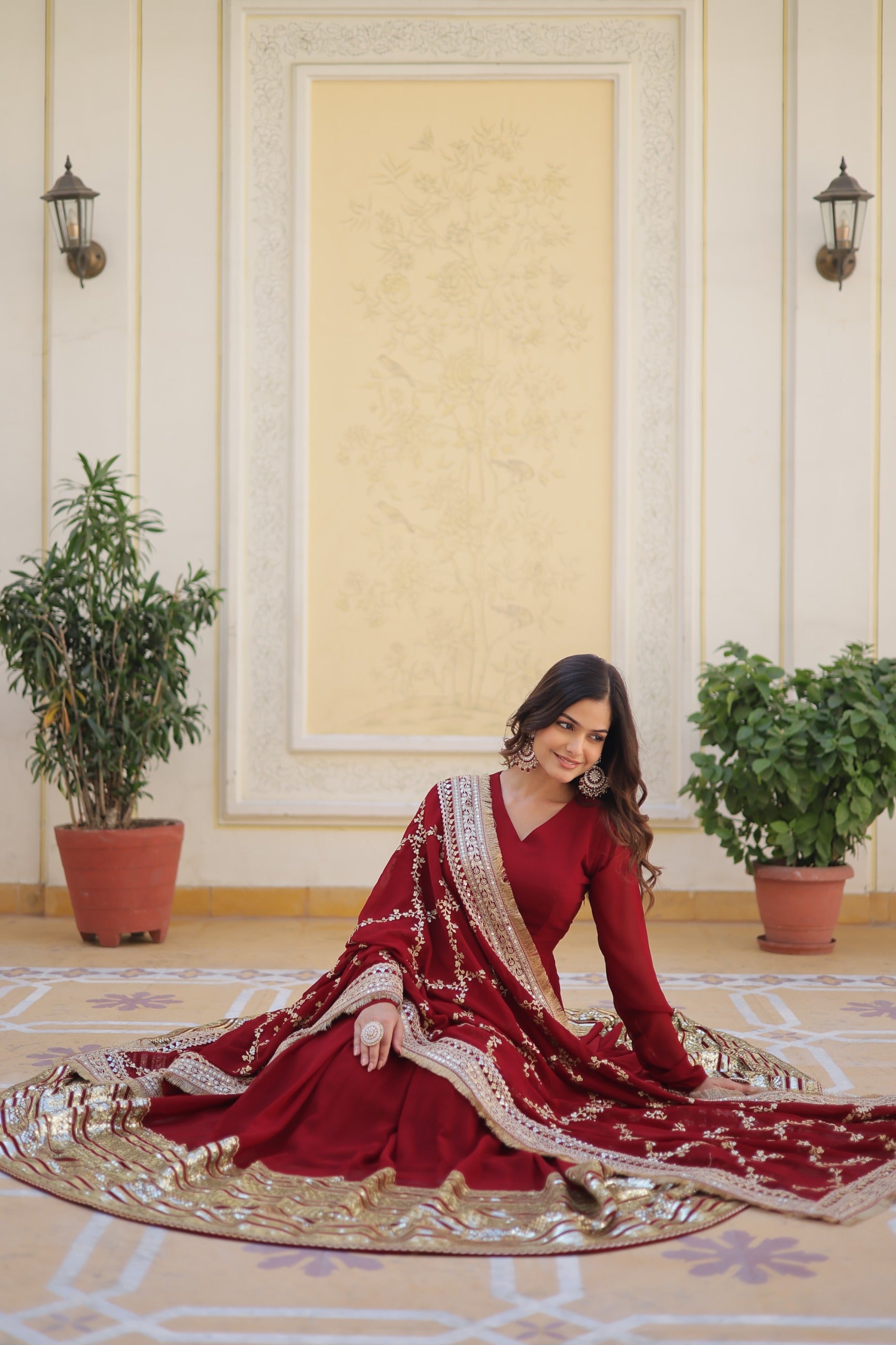 Women Embroidered Anarkali Kurta Set
