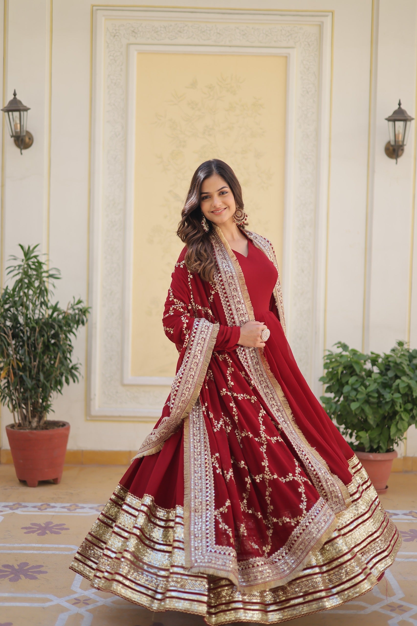 Women Embroidered Anarkali Kurta Set