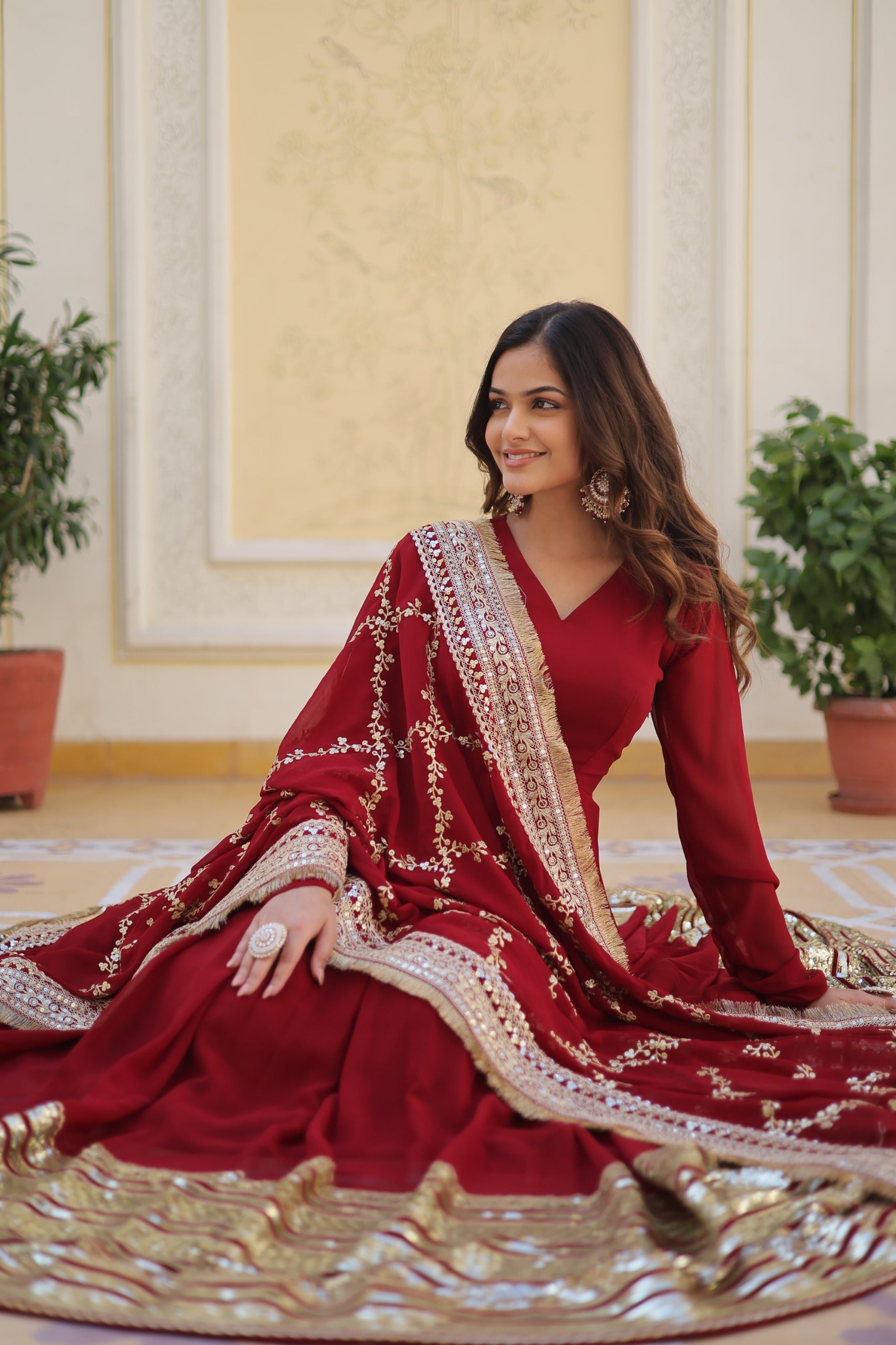 Women Embroidered Anarkali Kurta Set
