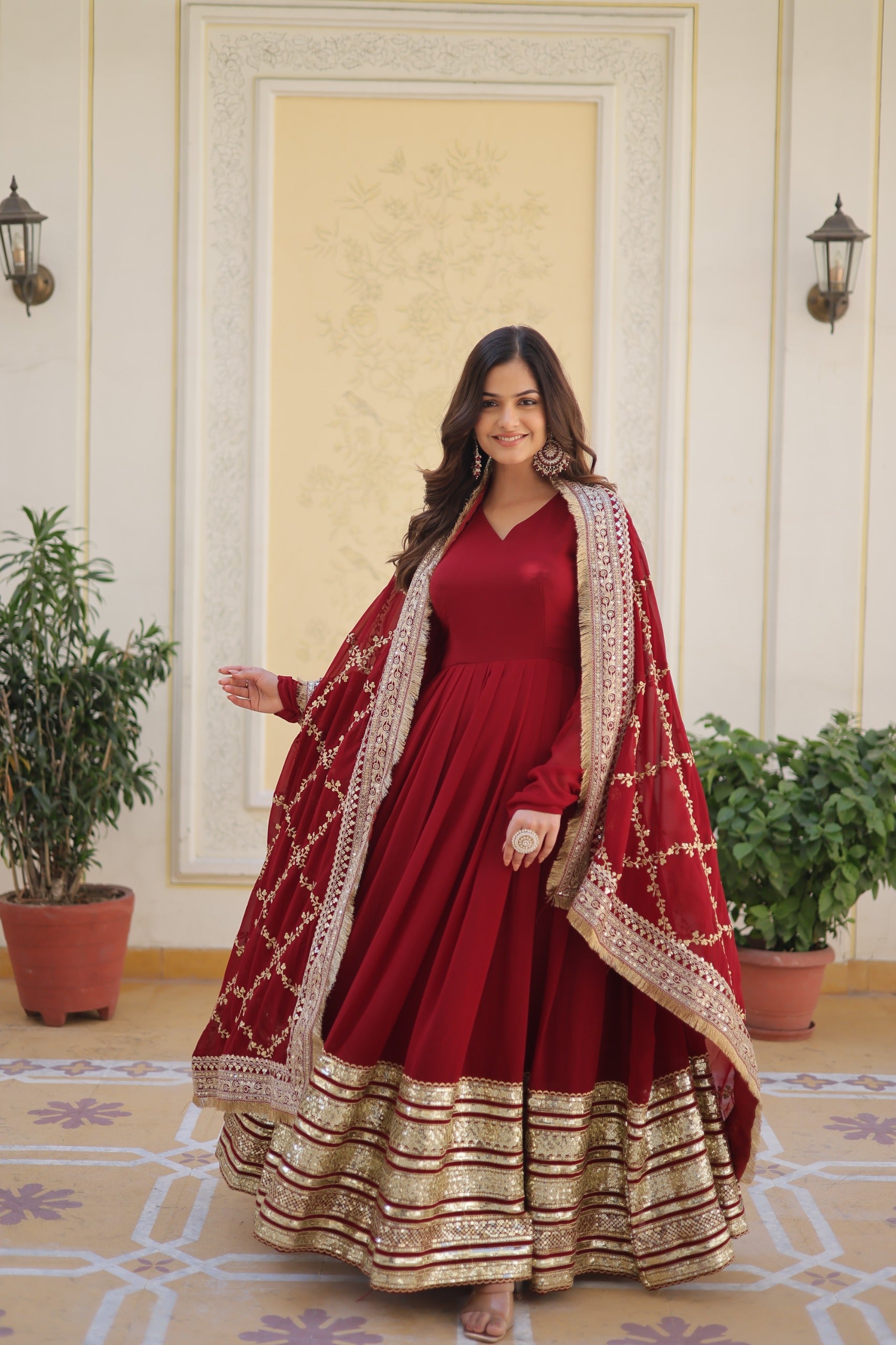Women Embroidered Anarkali Kurta Set