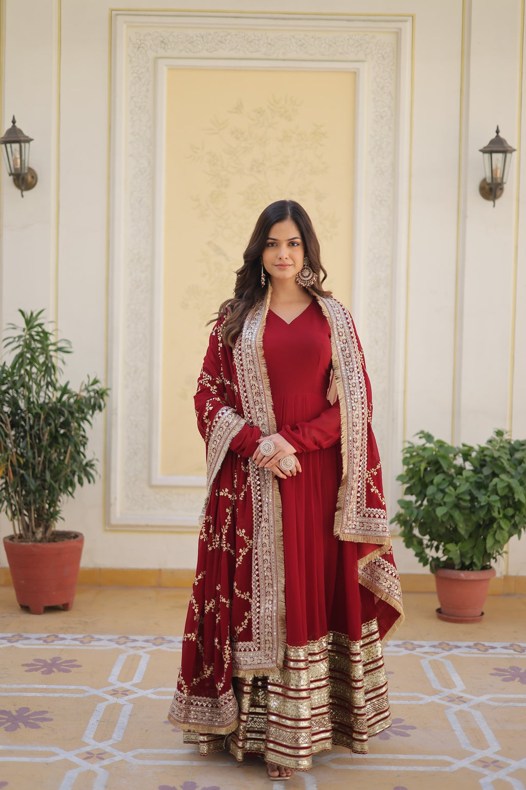 Women Embroidered Anarkali Kurta Set