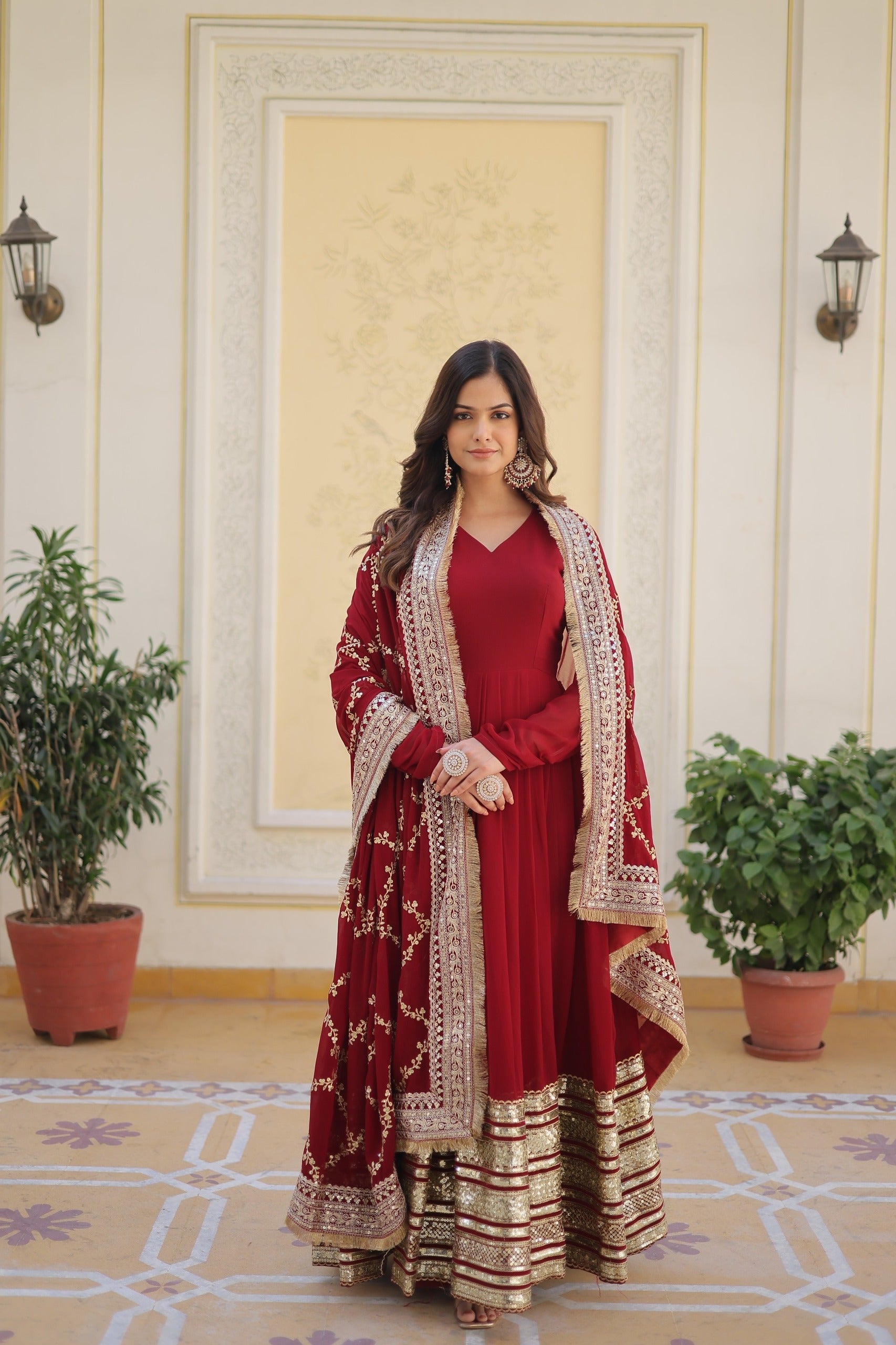 Women Embroidered Anarkali Kurta Set