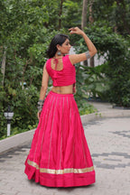 Roman With Attractive Gota Patti Lace Lehenga Choli