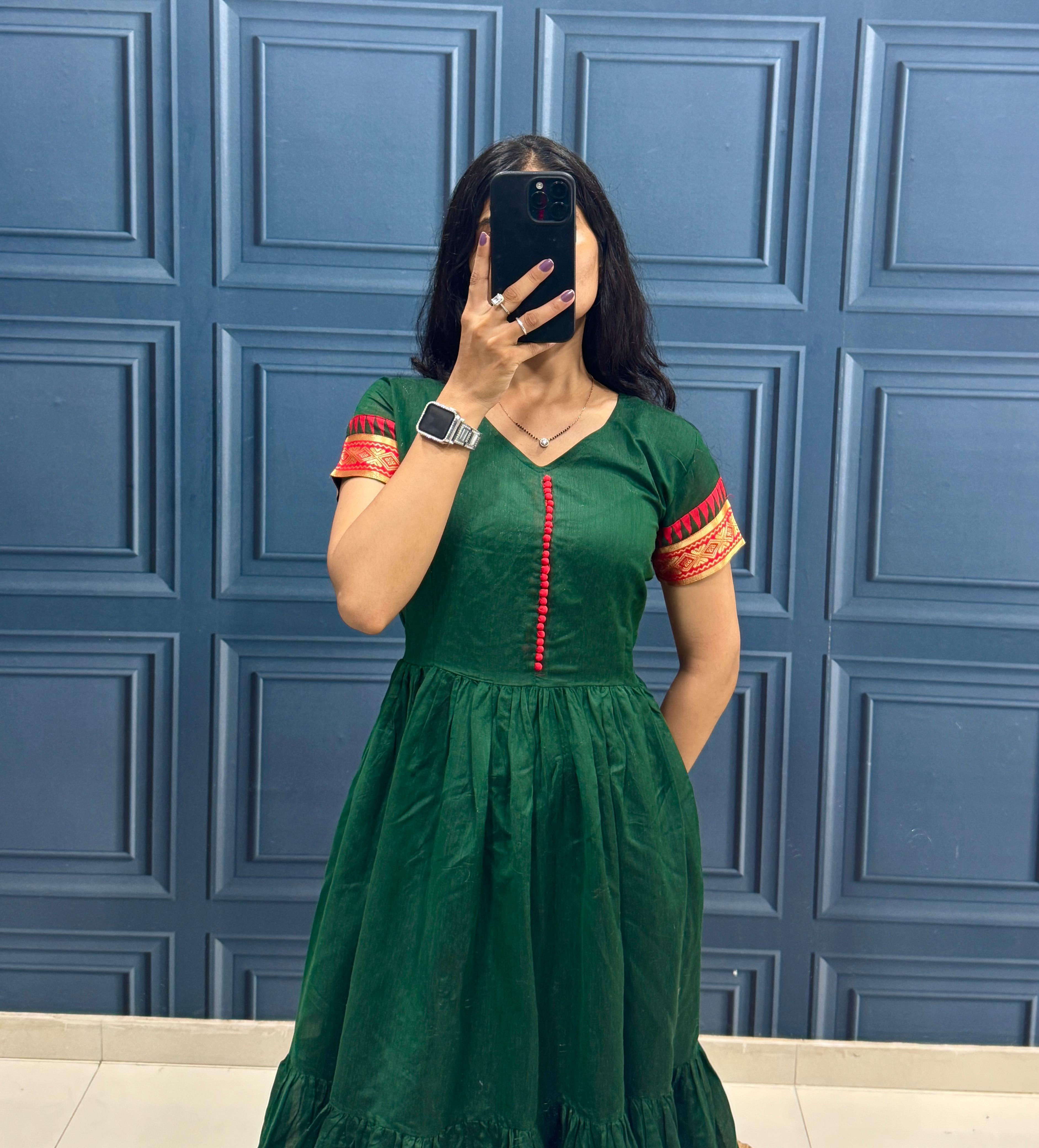 Traditional Style Cotton Maxi Dress