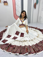 Pure Cotton Mirror Work Lehenga Choli