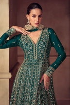 Anarkali Gown in Chinon Silk with Intricate Embroidery Work