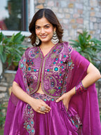 Embellished Stitched Lehenga with Jacket