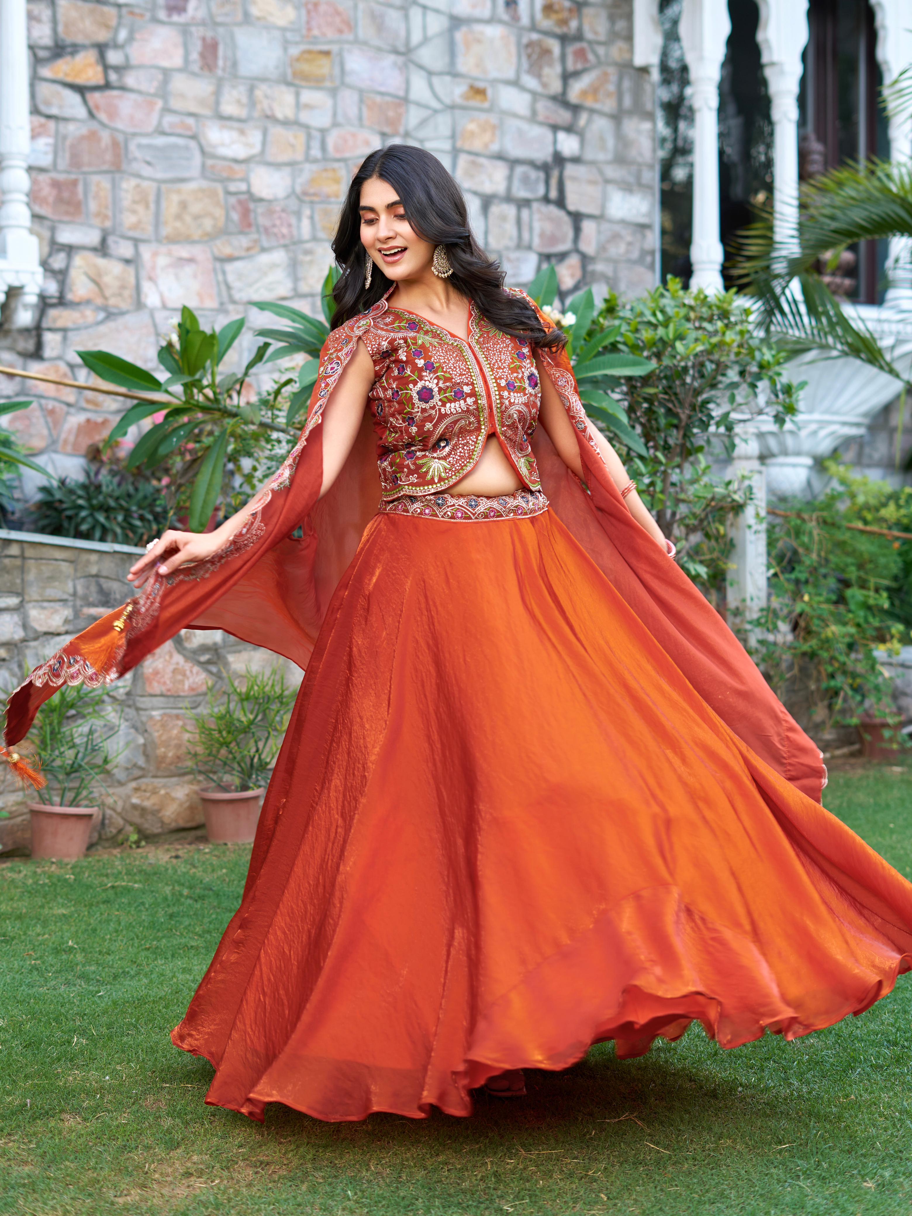 Embellished Stitched Lehenga with Jacket