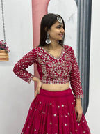 Heavy Fox Georgette Launching Embroidered Lehenga Choli