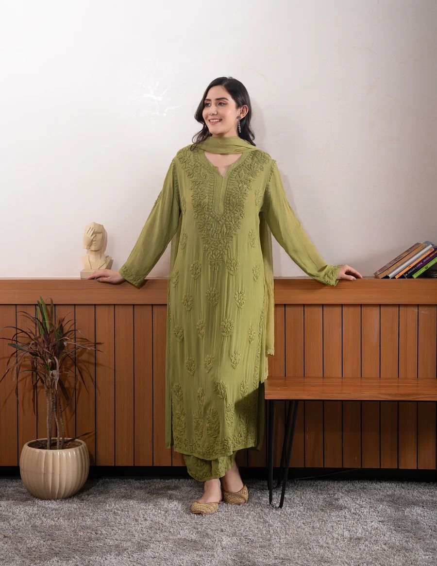 Georgette Embroidery Work Salwal Suit