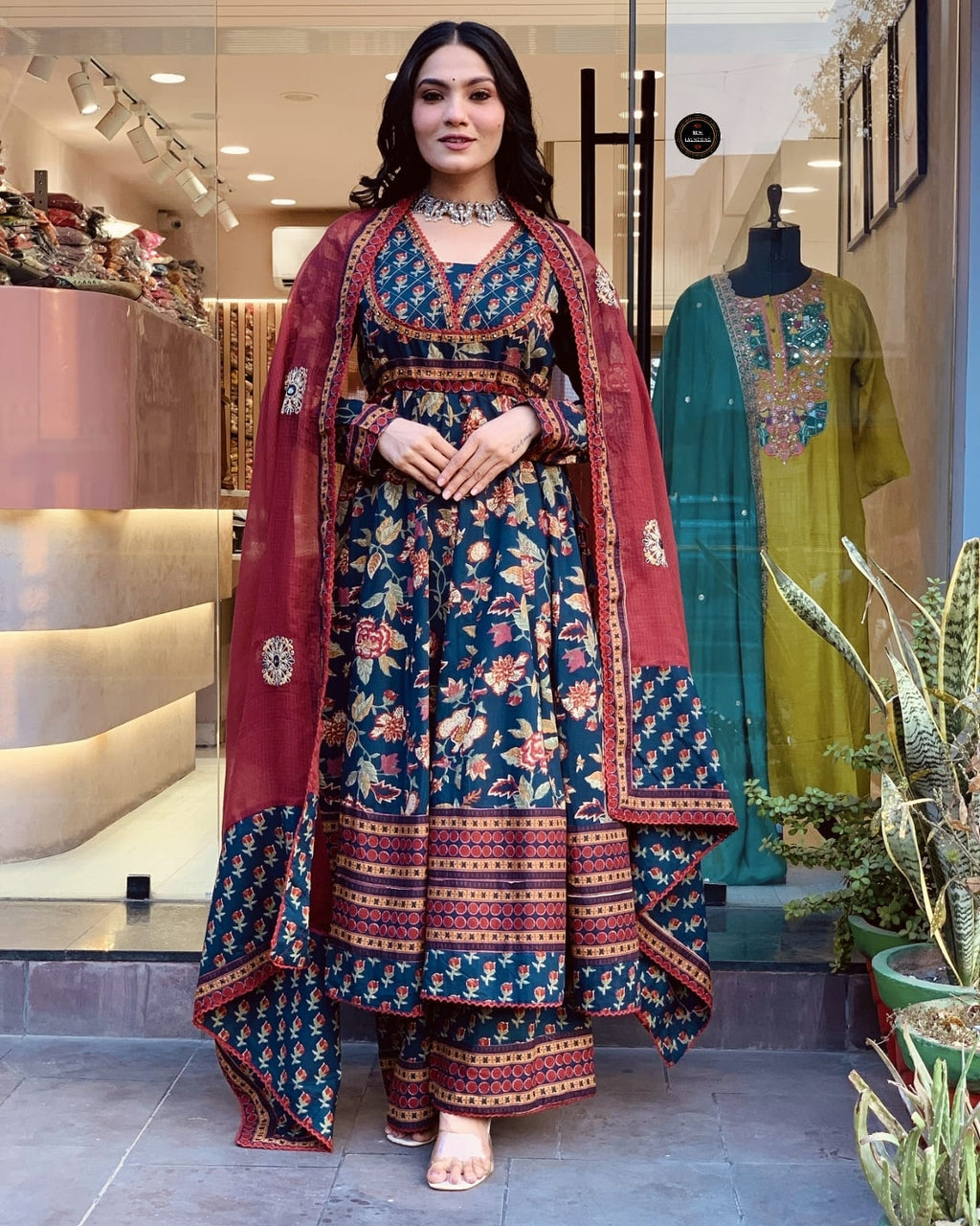 Women's Beautiful Heavy Anarkali Embroidered Kurti