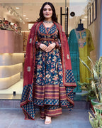 Women's Beautiful Heavy Anarkali Embroidered Kurti