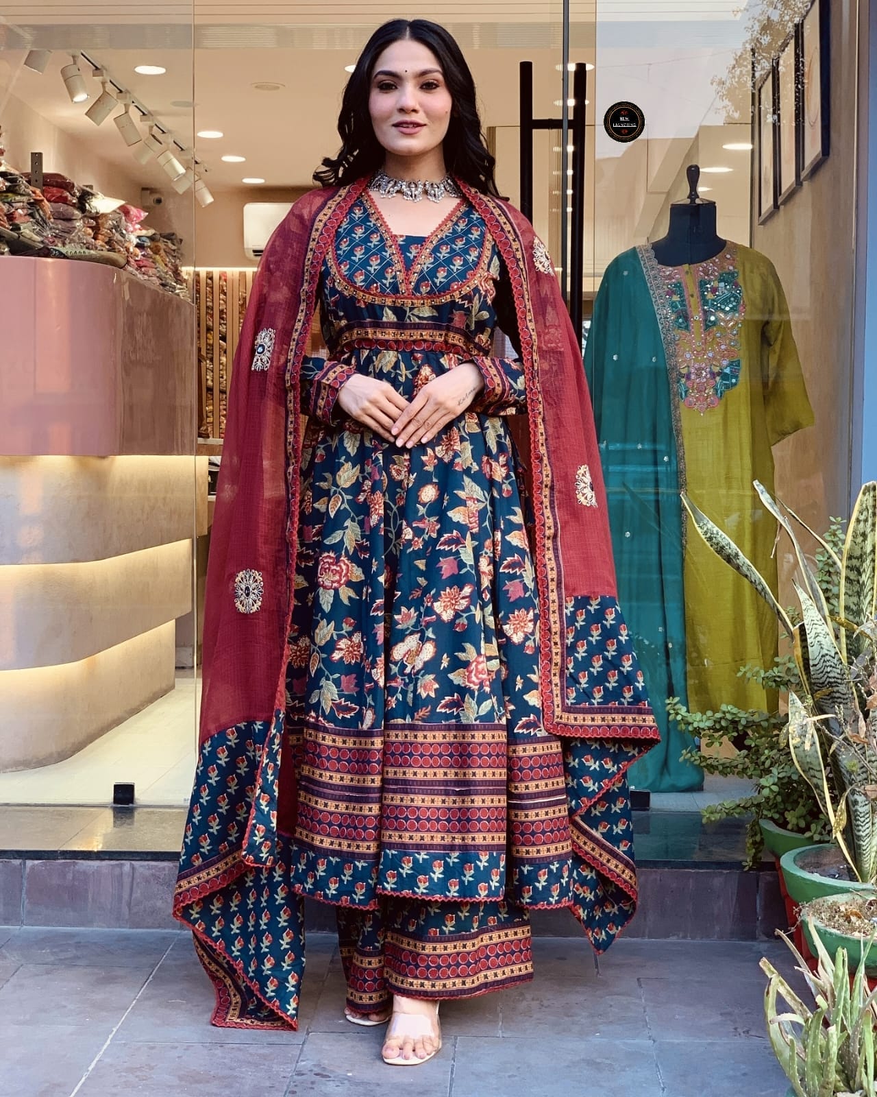 Women's Beautiful Heavy Anarkali Embroidered Kurti