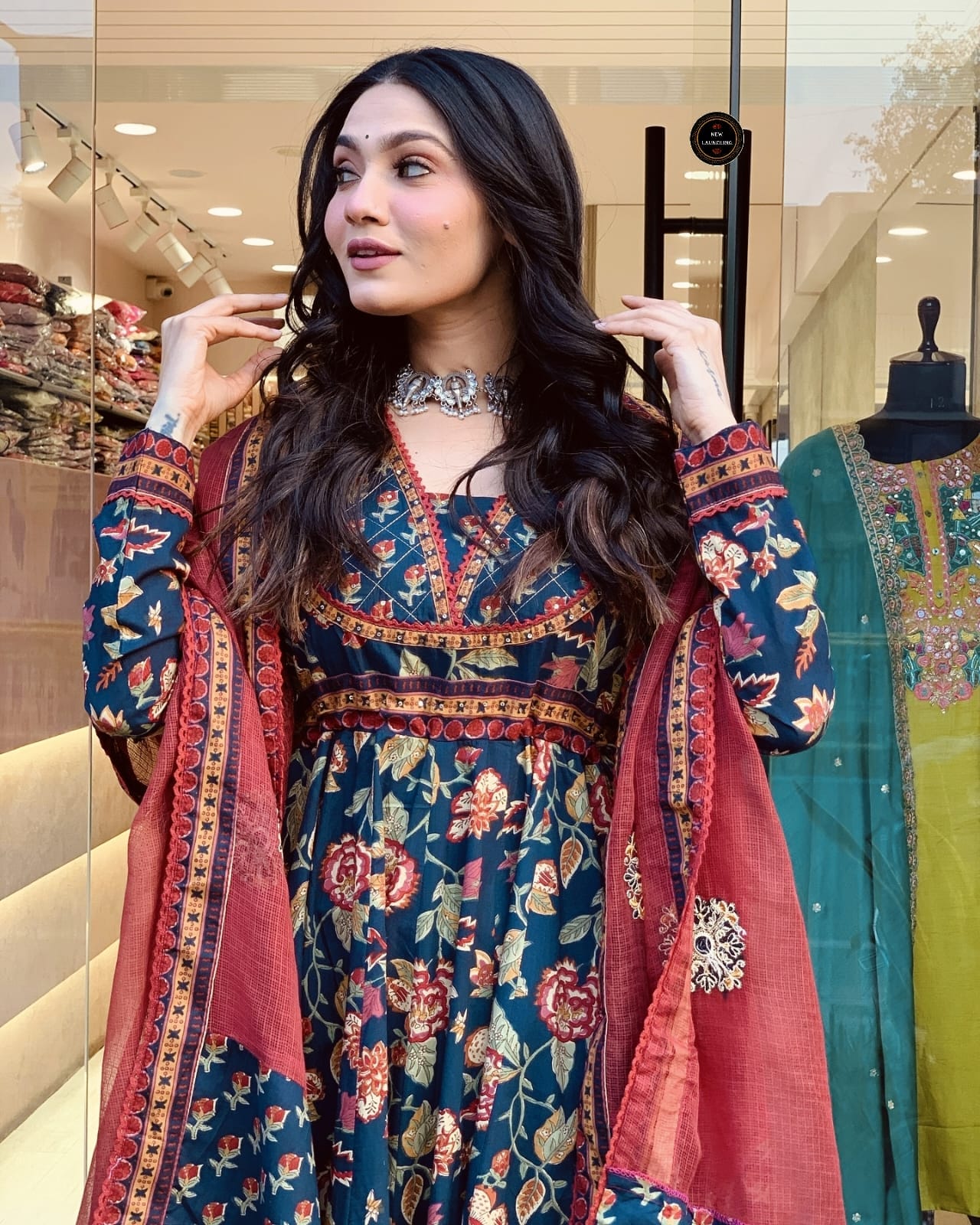 Women's Beautiful Heavy Anarkali Embroidered Kurti