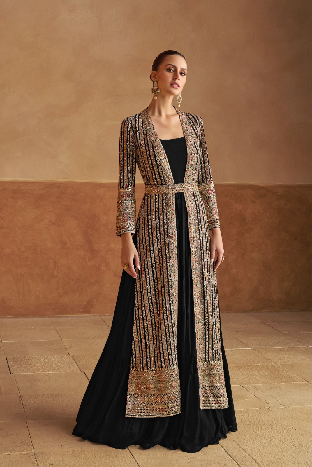 Handwork Georgette Gown with Jacket