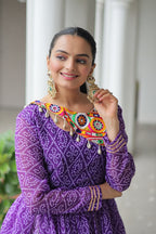 Designer Bandhani Gamthi Work Top