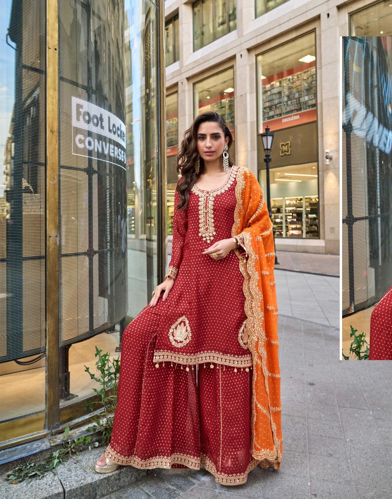 Simar Silk Embroidered Suit
