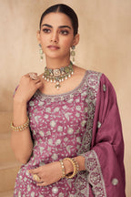 Simar Silk Embroidered Free Size Suit Set