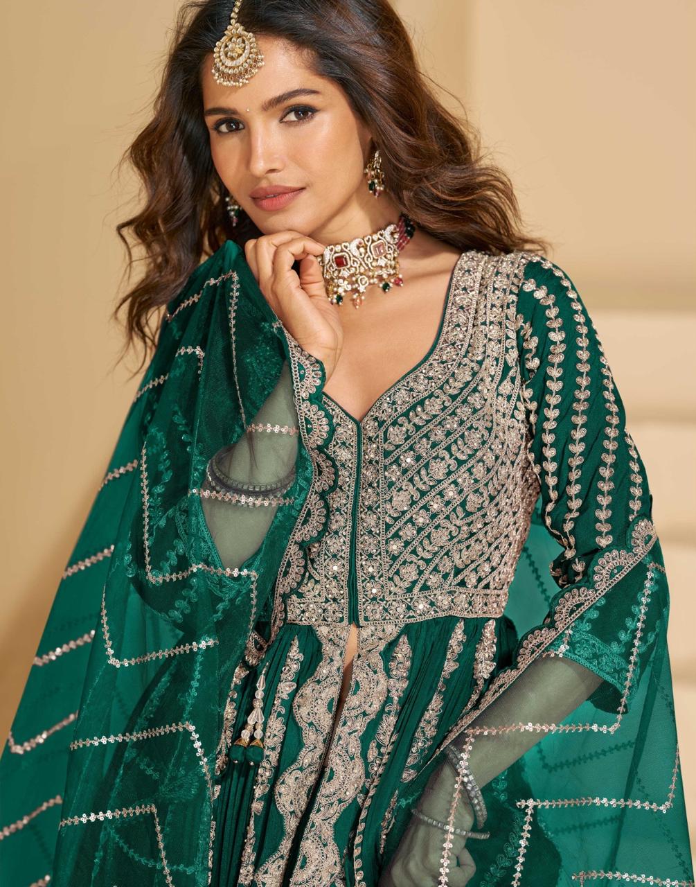 Chinon Silk Designer Embroidered Set