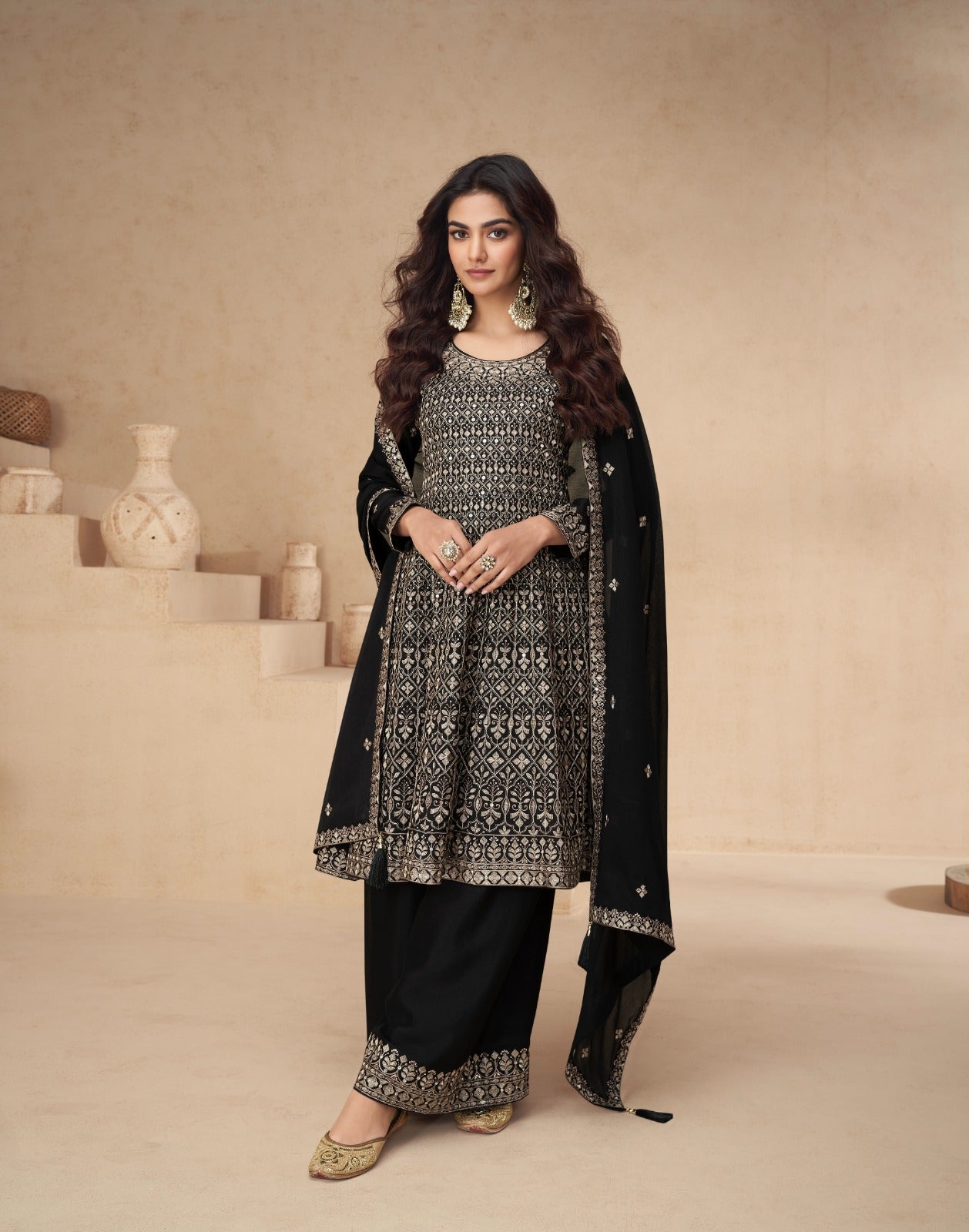 Royal Chinon Silk Suit Set