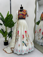 Festive Flair Mirror Work Lehenga Set