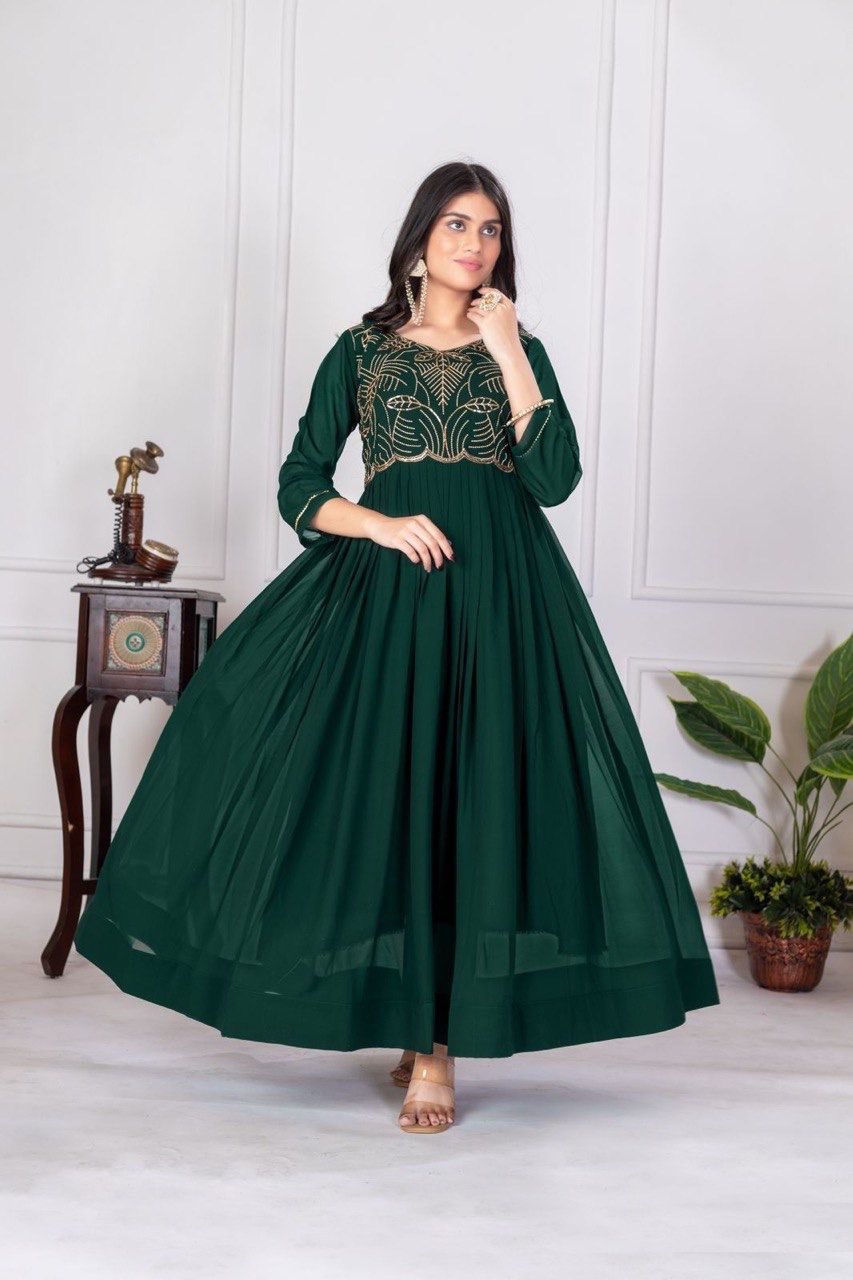Zaria Luxe Embroidered Gown