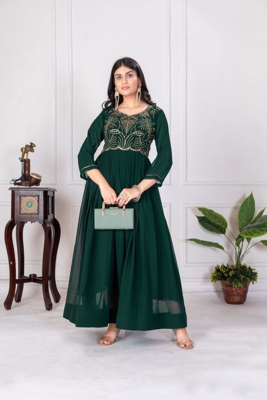 Zaria Luxe Embroidered Gown