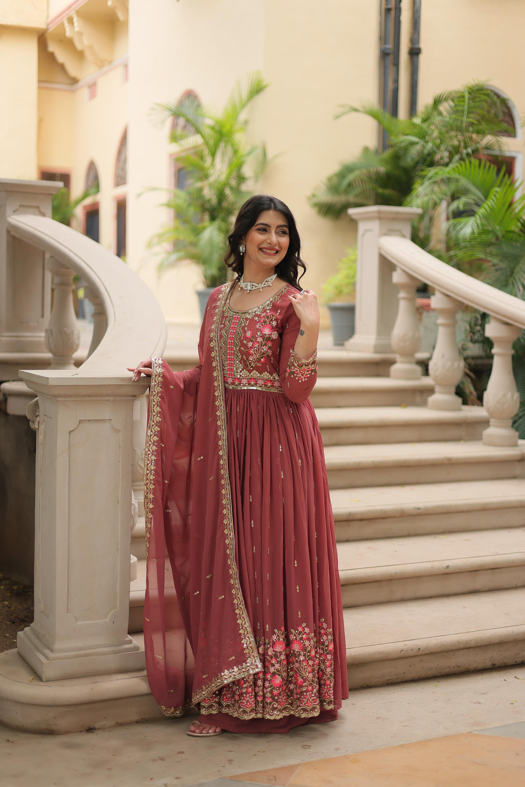 Embroidered Top Sharara Set